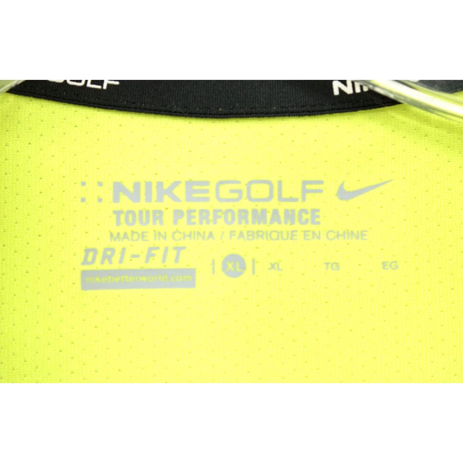 Nike Nike Polo Shirt Mens XL Volt Neon Yellow Gray Striped Performance Golf Active Preppy Shirt Size US XL / EU 56 / 4 - 5 Thumbnail