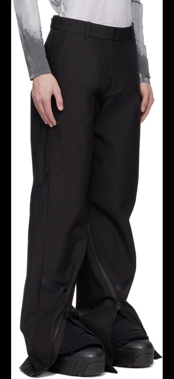 Heliot Emil Black Turing Zip Trousers Size US 28 / EU 44 - 2 Thumbnail