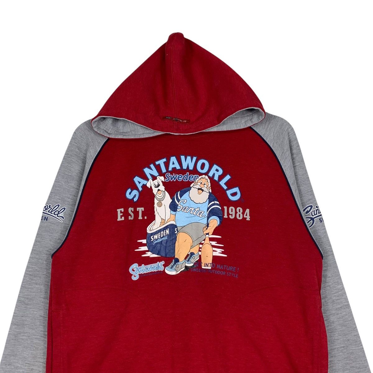 Japanese Brand SANTAWORLD Graphics Printed Hoodies Sweatshirt #1483-C67 Size US L / EU 52-54 / 3 - 2 Thumbnail