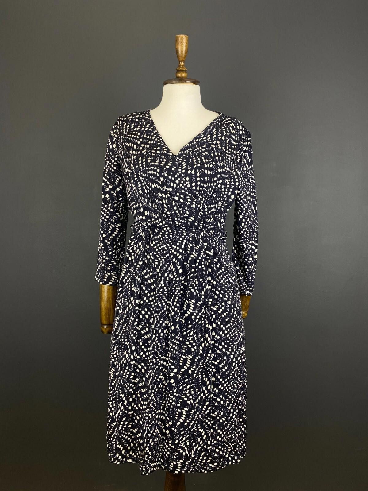 Designer Max Mara Studio Blue Desiner 3/4 Sleeve Midi Dress Size L Size L / US 10 / IT 46 - 1 Thumbnail