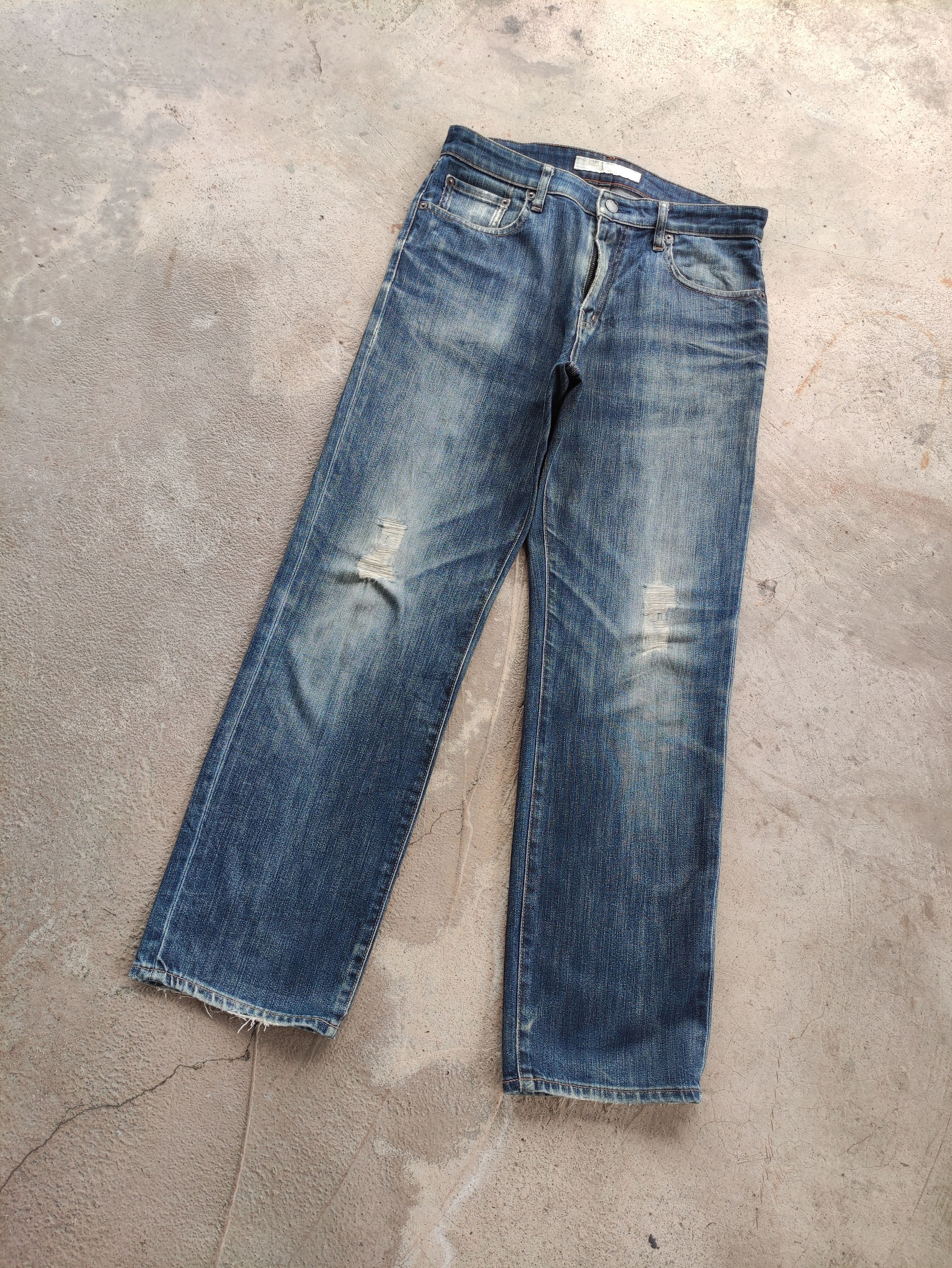 Japanese Brand Vintage Japanese Jean Baggy Distressed Faded Denim Size US 32 / EU 48 - 2 Thumbnail