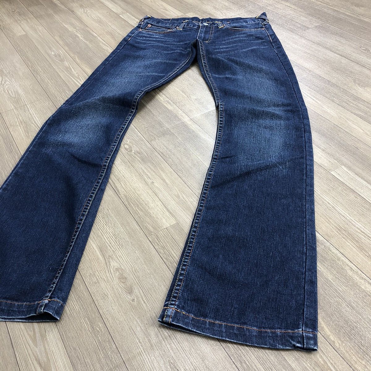 Evisu × Japanese Brand × Vintage 2000s Evisu Donna Pink Logo Faded Blue Jeans Pants Size 29" - 16 Thumbnail