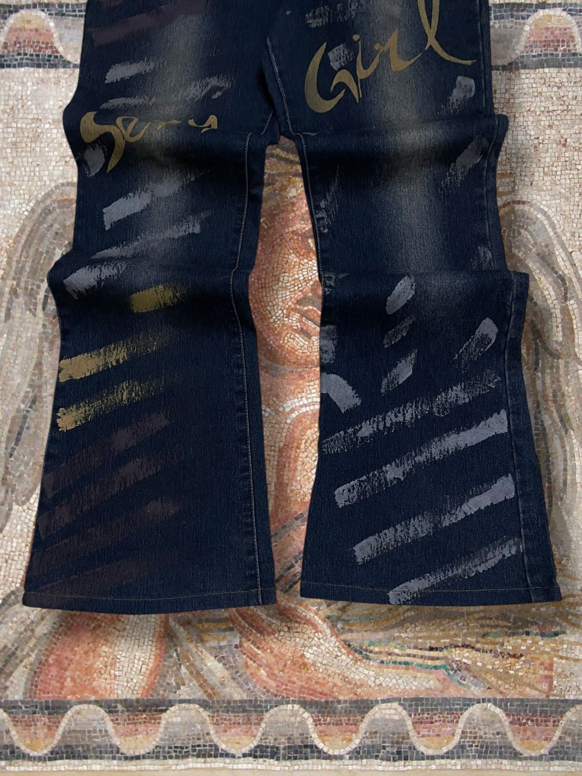 Hysteric Glamour Vintage 1990s Japan Haphazard Flared Sexy Girl Fancy Denim Size US 30 / EU 46 - 3 Thumbnail