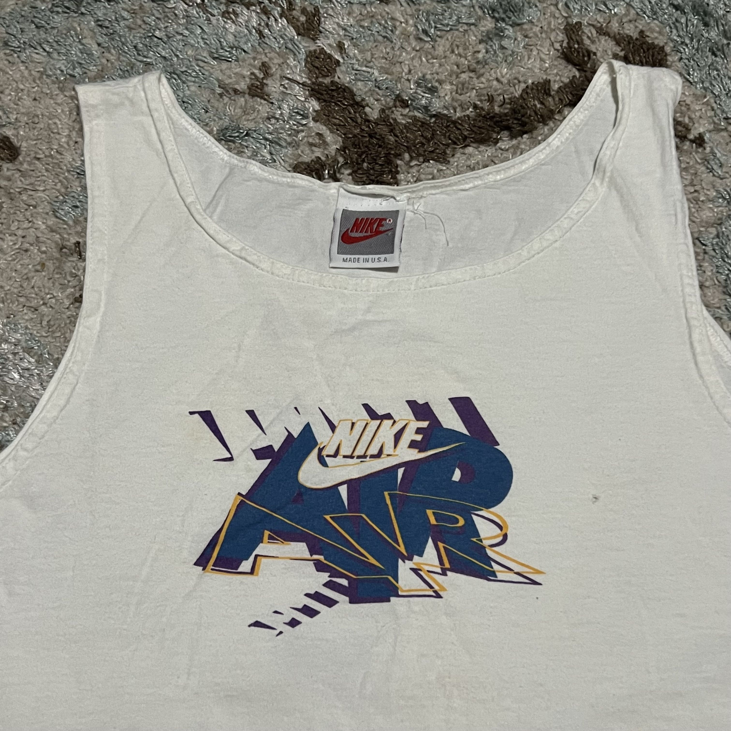 Nike × Vintage Vintage 90s Nike Air Tank Top Retrowave Muscle 