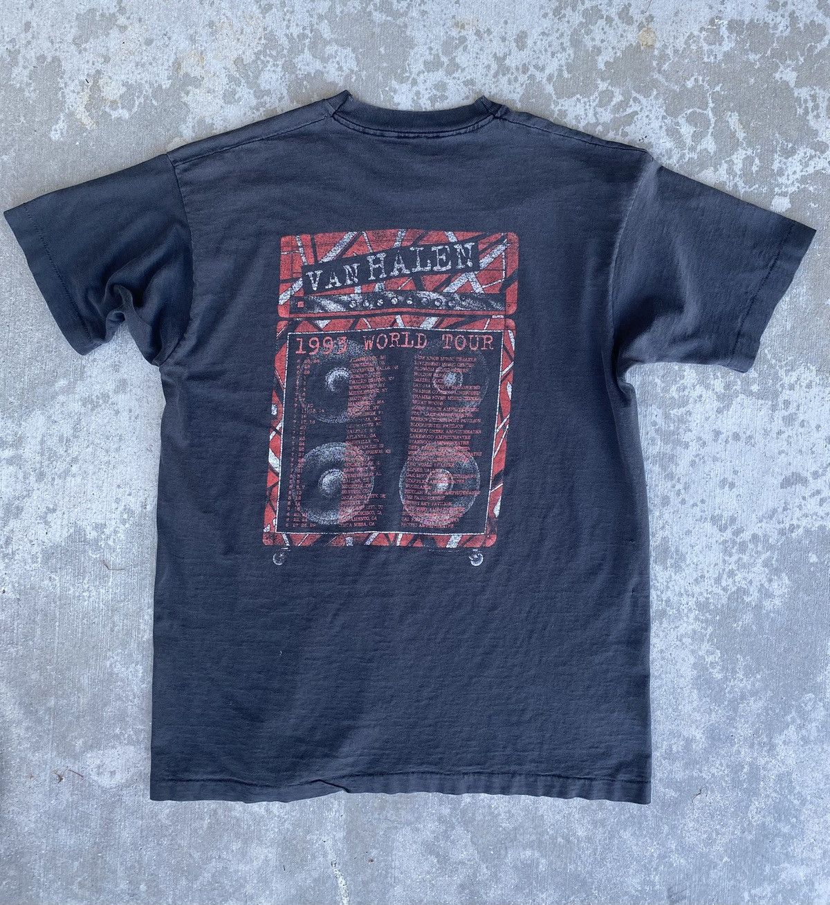 Fruit Of The Loom Van Halen Live Vintage 93 World Tour Hagar Distressed Tee XL Size US XL / EU 56 / 4 - 8 Thumbnail