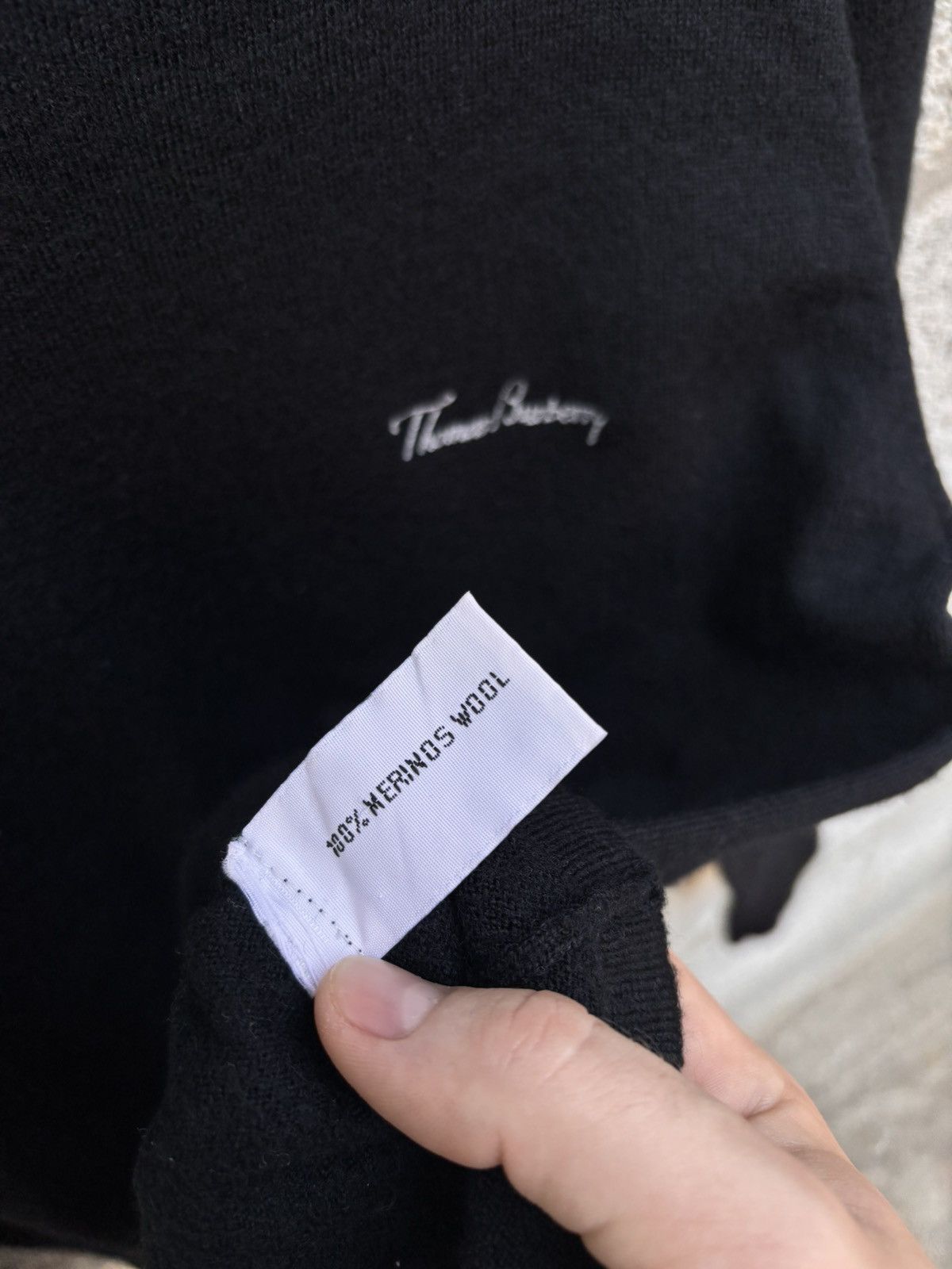 Burberry Thomas Burberry black sweater 100% marines wool L size Size L / US 10 / IT 46 - 8 Thumbnail