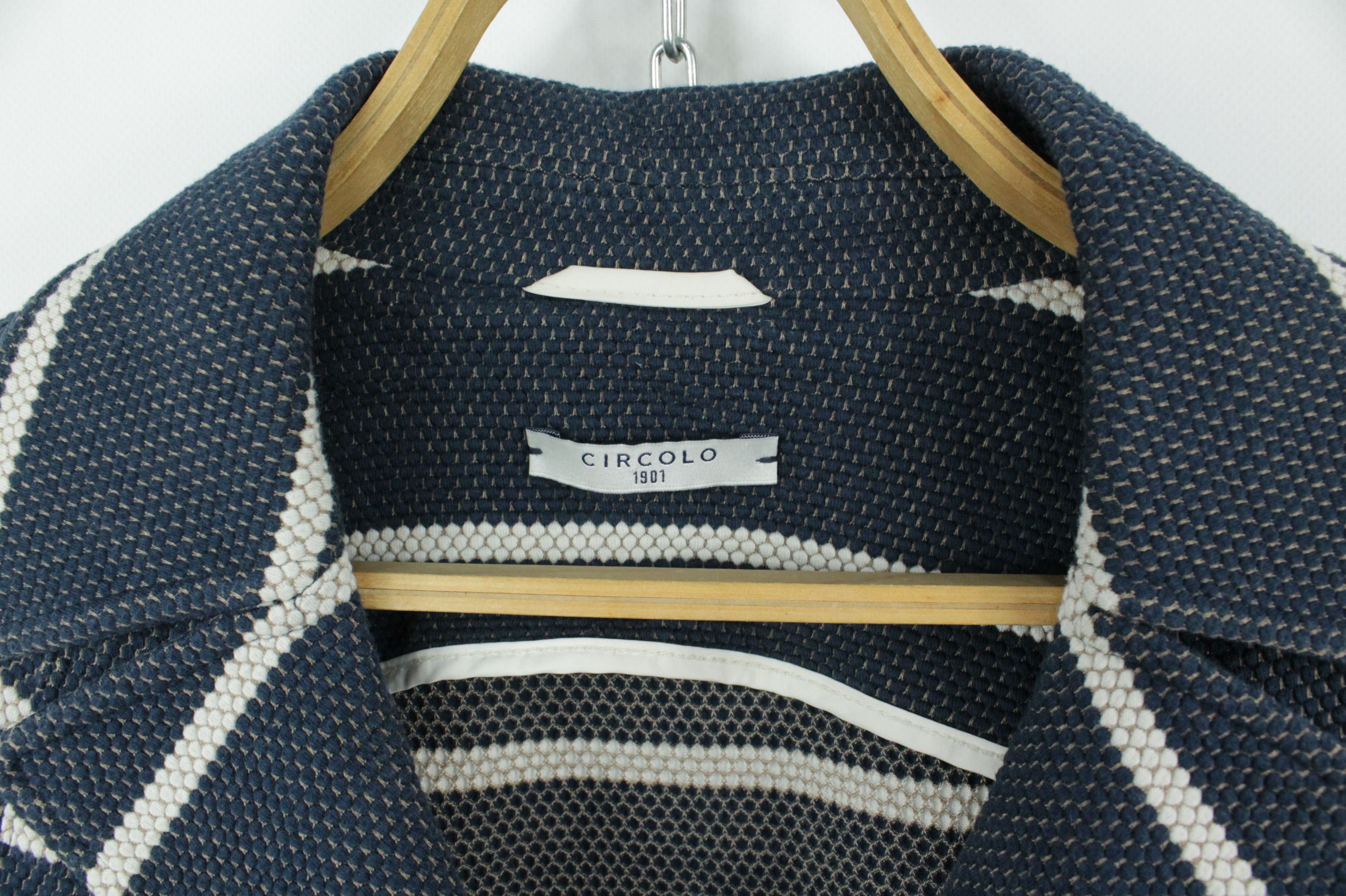 Circolo 1901 Circolo 1901 Blue-White Striped Cotton Blazer Jacket Women's Size M / US 6-8 / IT 42-44 - 3 Thumbnail