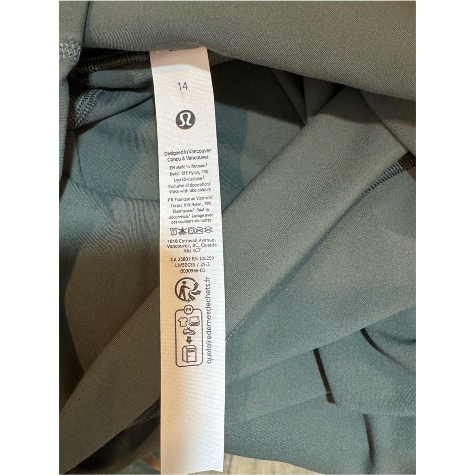 Lululemon Lululemon Align HR Pant 25” Pockets Palm Deco Green Sz 14 Size 36" / US 14 / IT 50 - 8 Thumbnail