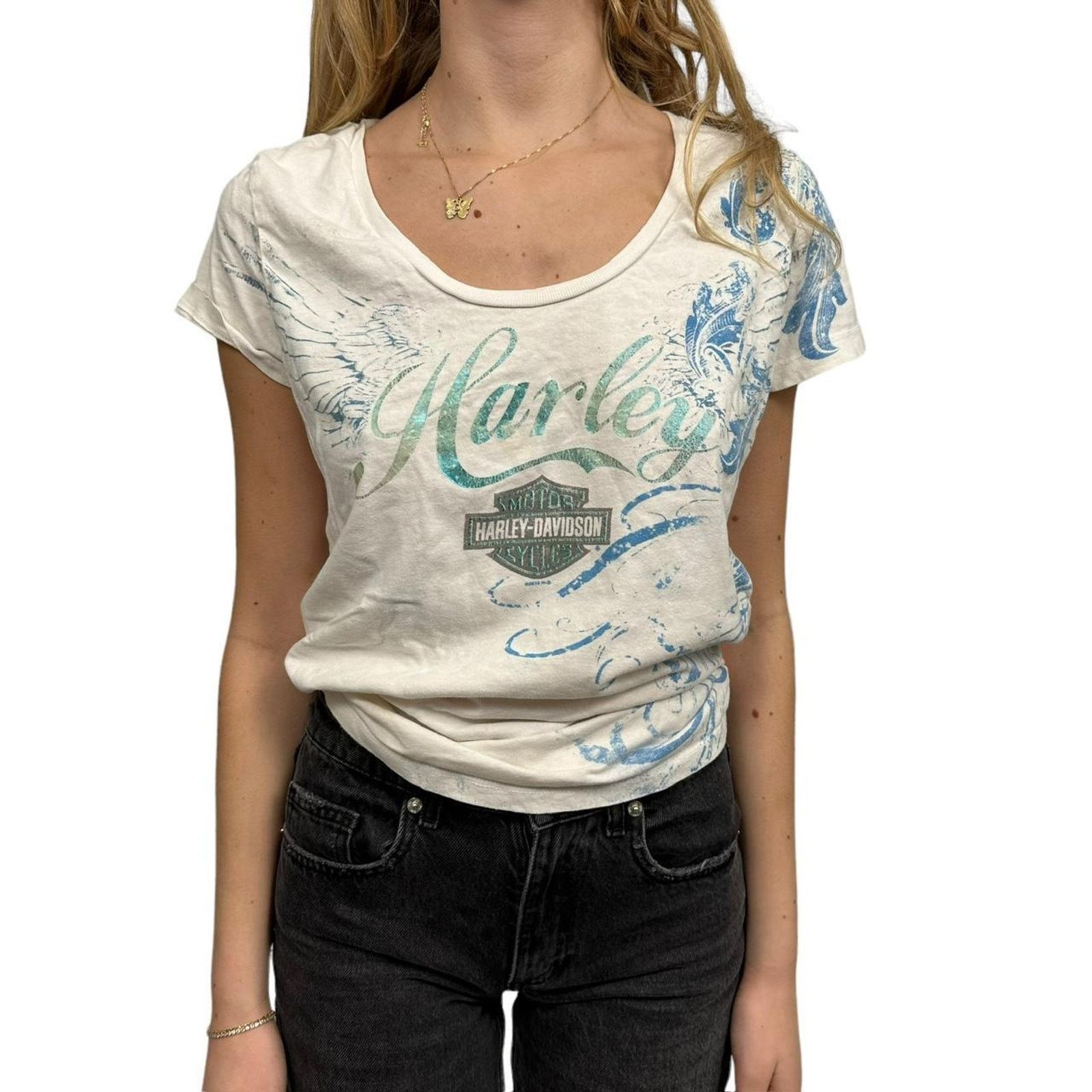 Harley Davidson Vintage womens harley davidson tee Size M / US 6-8 / IT 42-44 - 1 Thumbnail