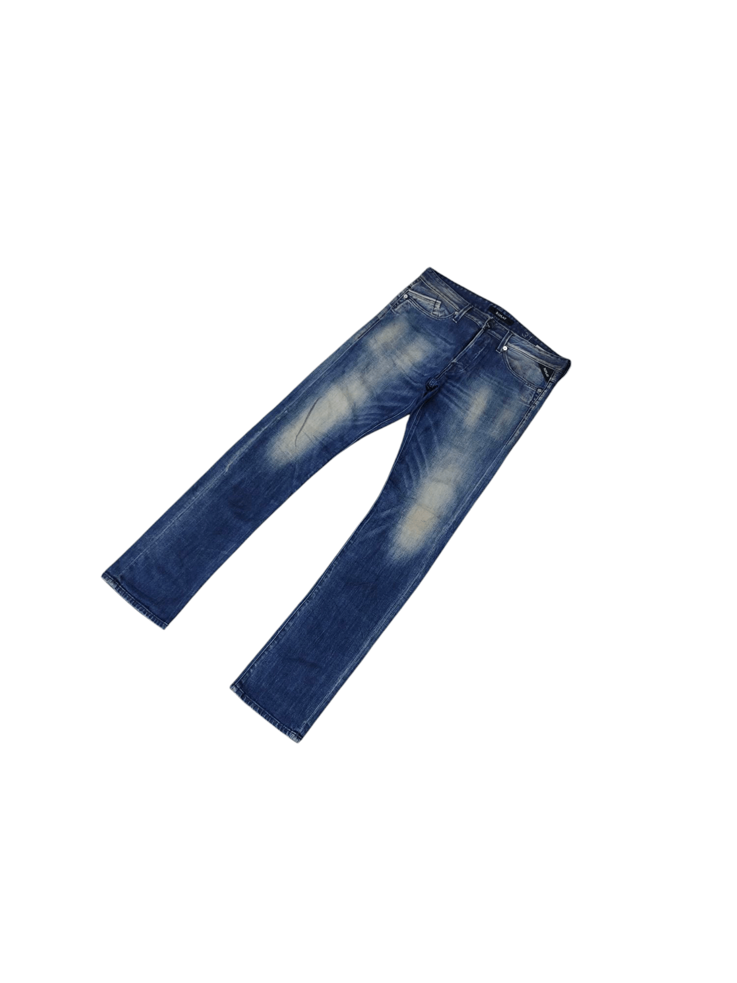 Replay Vintage Y2k Replay Clawmark Rusty Faded Denim Jeans Size US 32 / EU 48 - 2 Thumbnail