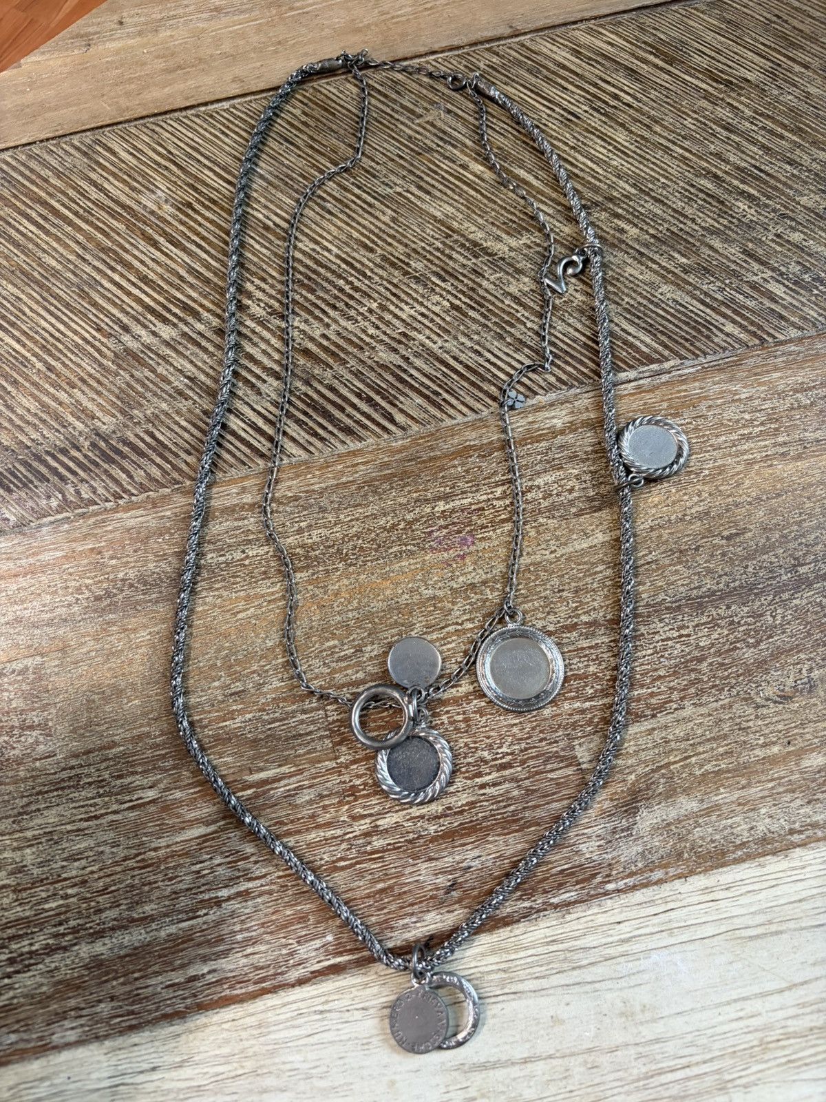 Kris Van Assche KVA - Medallion Multi Pendant Double Chain Necklace Size ONE SIZE - 1 Thumbnail