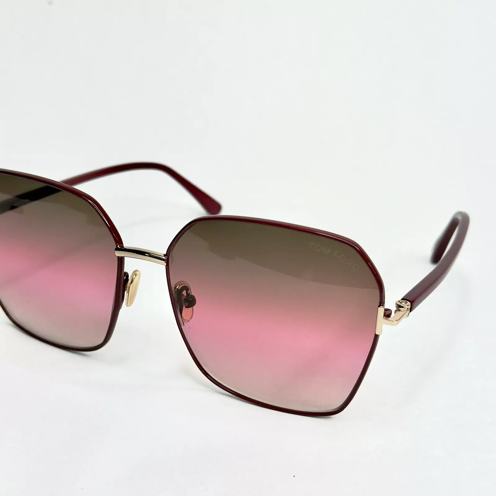 Tom Ford TOM FORD CLAUDIA 02 TF0839 69F Red Pink Sunglasses 839 Size ONE SIZE - 6 Thumbnail