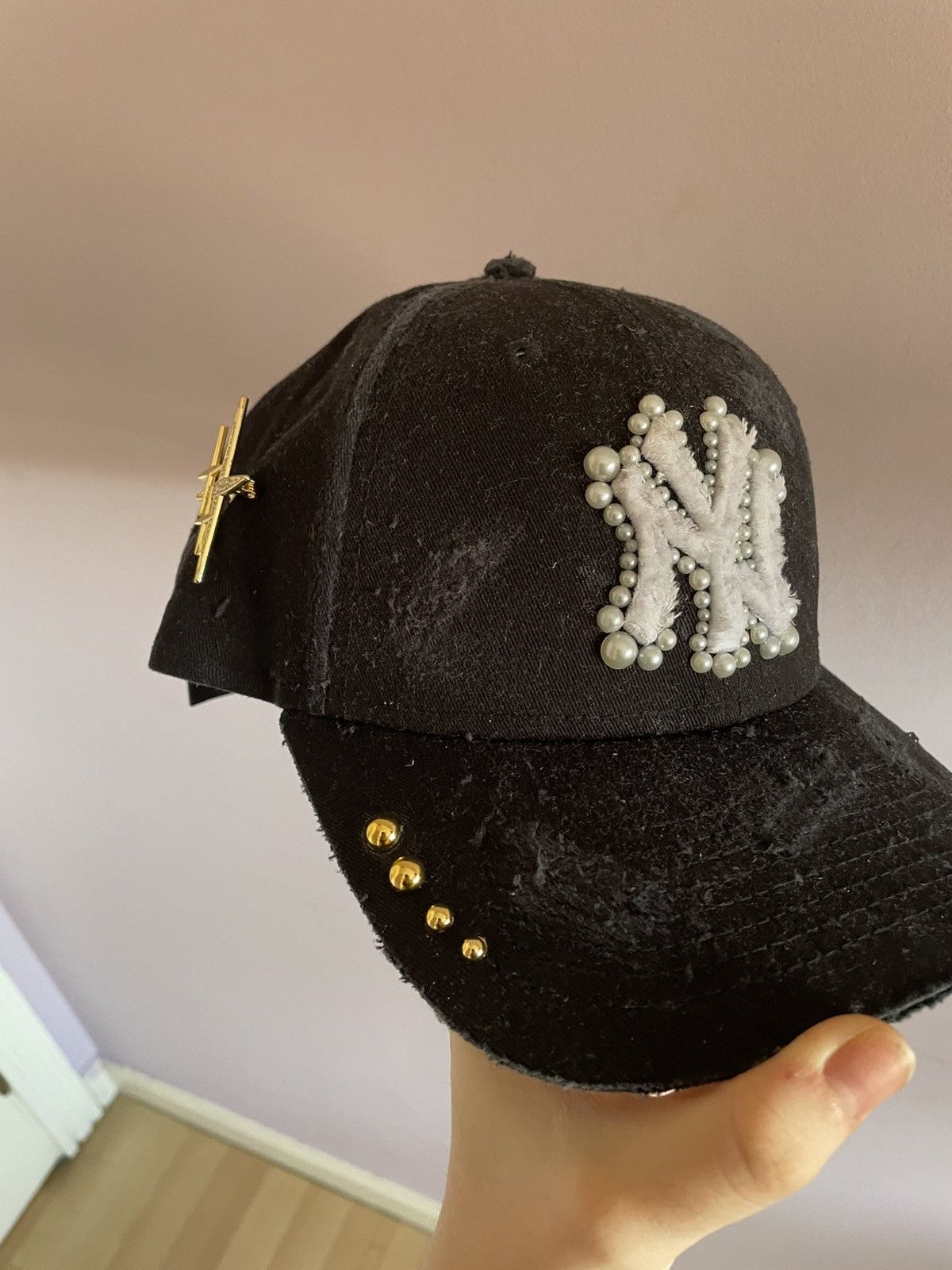 New Era New Era New York Yankees Black Custom Cap Size ONE SIZE - 2 Thumbnail