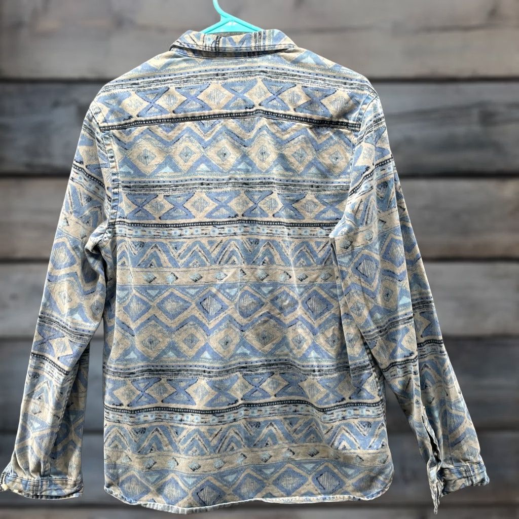 Urban Outfitters Urban Outfitters Shirt Mens M Blue Southwestern Button Down Long Sleeve Denim Size US M / EU 48-50 / 2 - 1 Thumbnail
