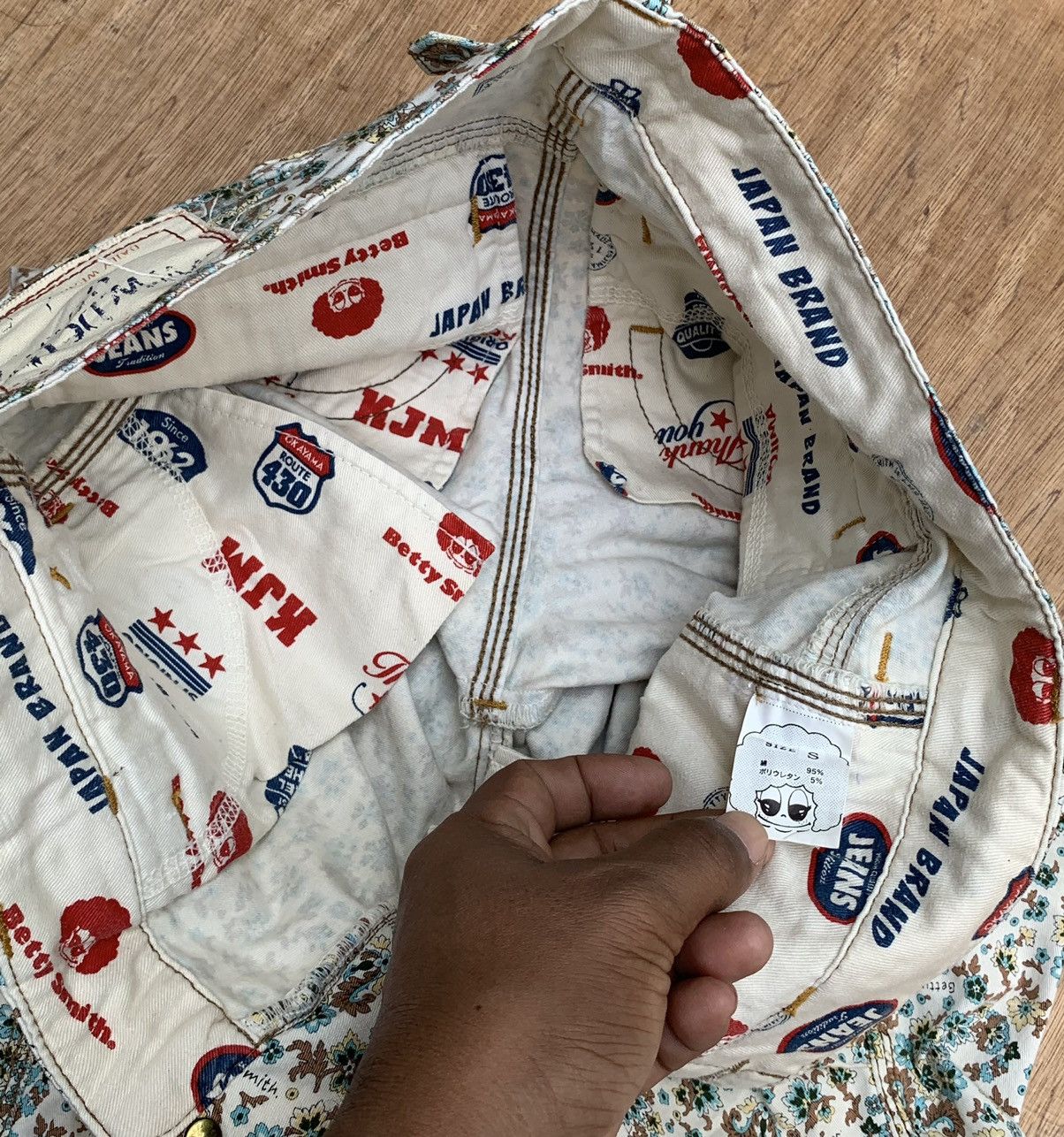 Japanese Brand Betty Smith Origin Is Kojima Streching Fullprint Cargo Pant Size 29" - 24 Thumbnail
