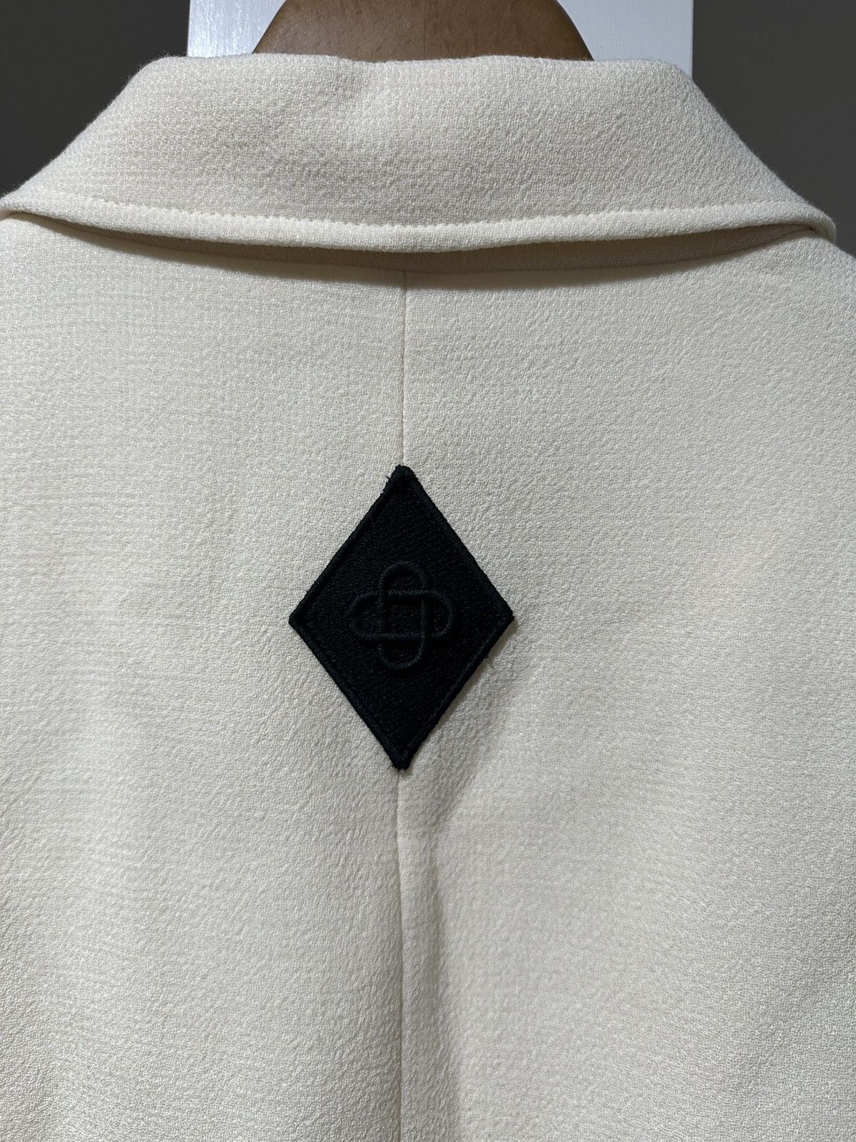 Casablanca Casablanca Diamond-Applique Off White Zip-Up Jacket Size US L / EU 52-54 / 3 - 3 Thumbnail