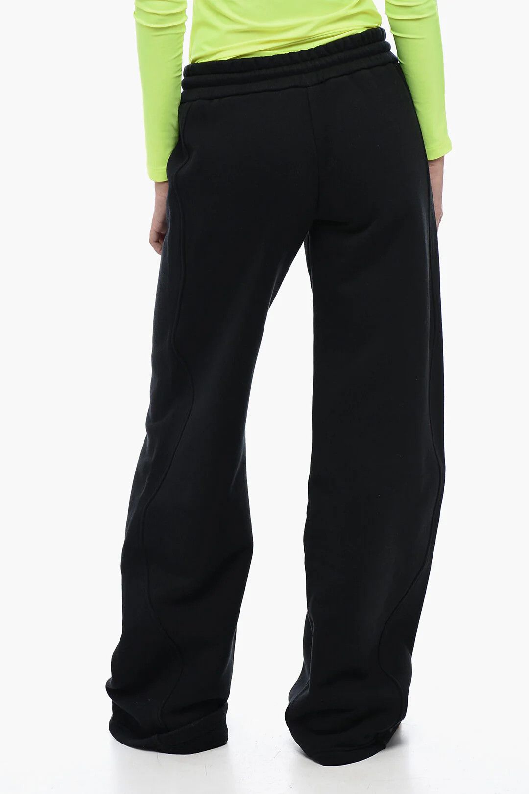 Off-White og1mm0426 Brushed-Cotton Straight-Fit Joggers in Black Size 28" / US 6 / IT 42 - 2 Thumbnail