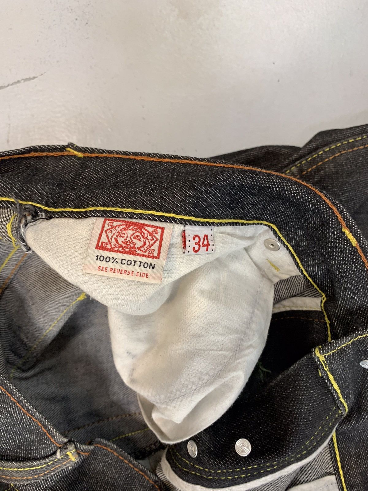 Vintage Vintage Evisu inspired diecock seagull printed denim Size US 36 / EU 52 - 11 Thumbnail