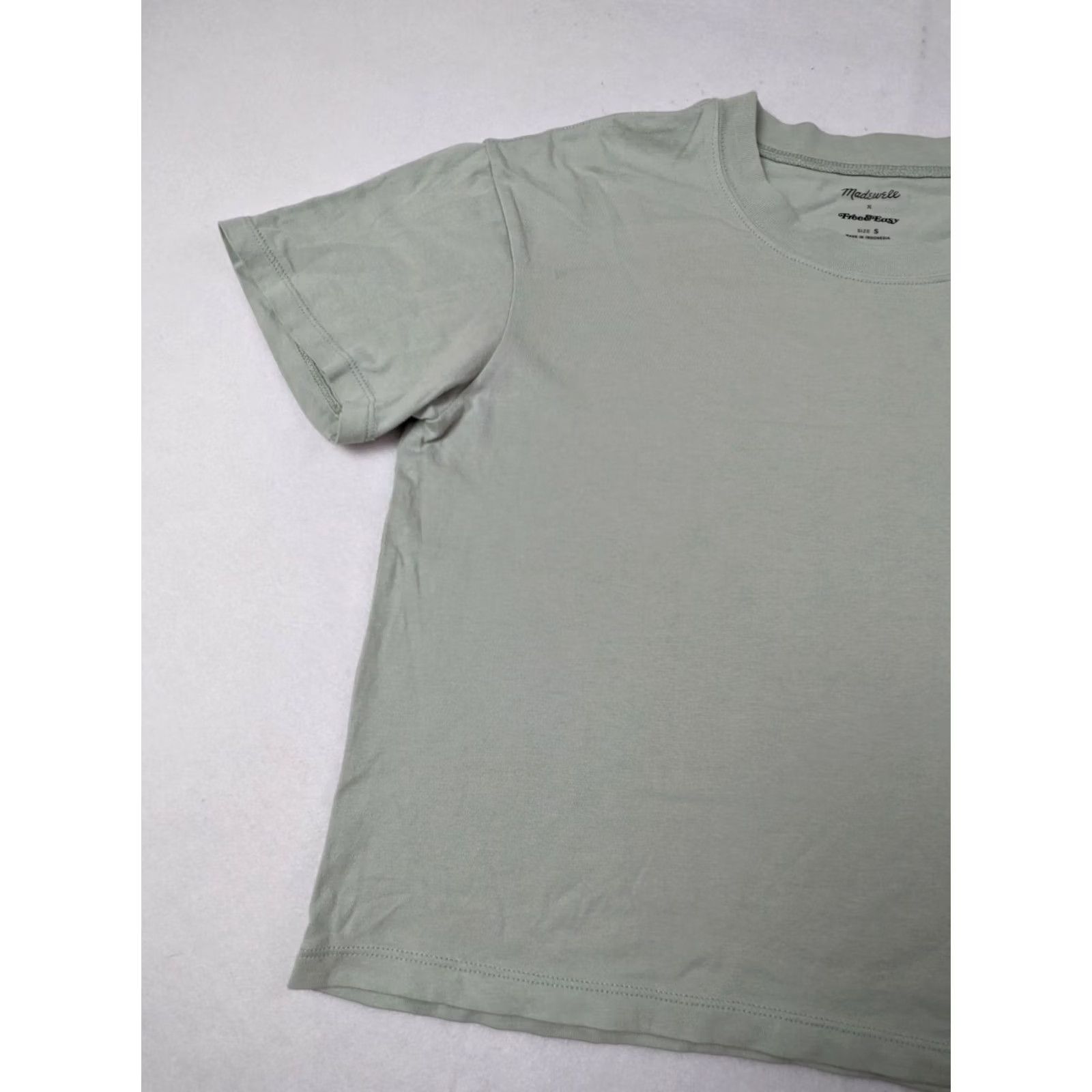Madewell Madewell Pocket Tee Shirt Womens S Cotton Short Sleeve Light blue Solid Size 28" / US 6 / IT 42 - 2 Thumbnail