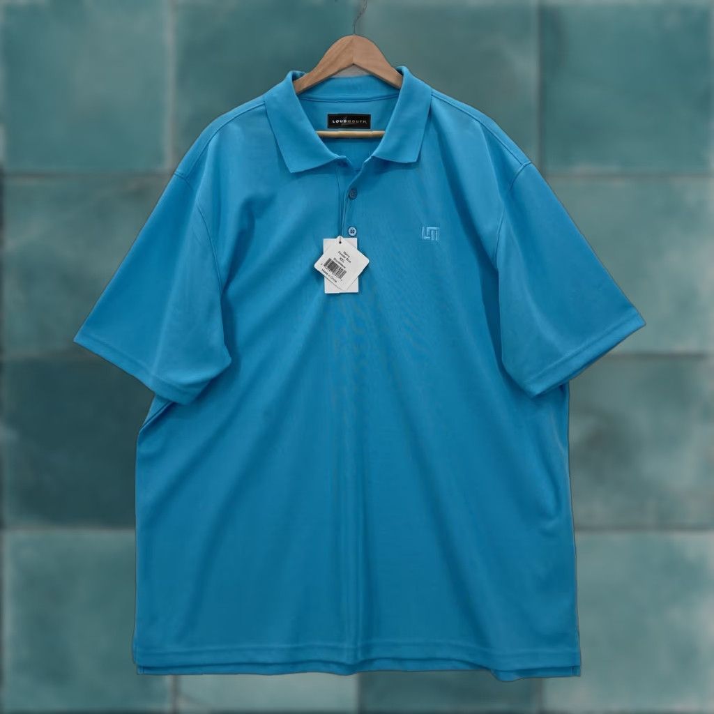 Vintage Loudmouth Polo Shirt Mens 2XL Powder Blue Essential Short Sleeve Golf Athletic Regular Sleeve Polo Mens Boys Womens Size US XXL / EU 58 / 5 - 1 Thumbnail