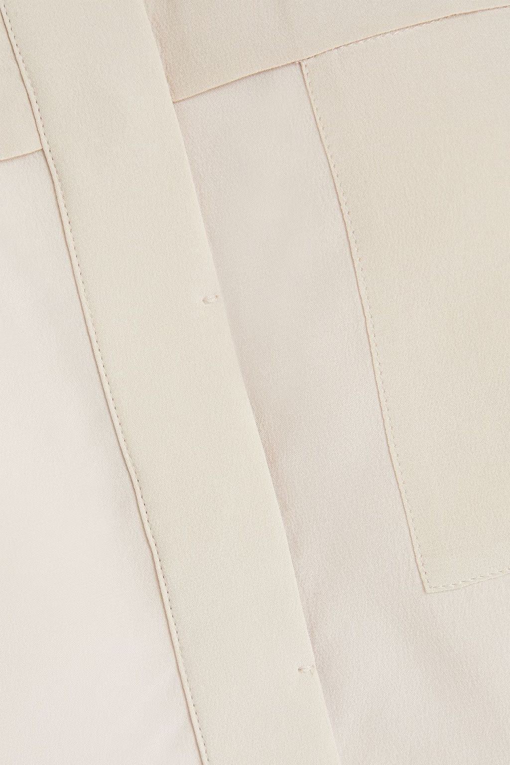 Brunello Cucinelli o1y0725 Silk Shirt in Beige Size XS / US 0-2 / IT 36-38 - 4 Thumbnail
