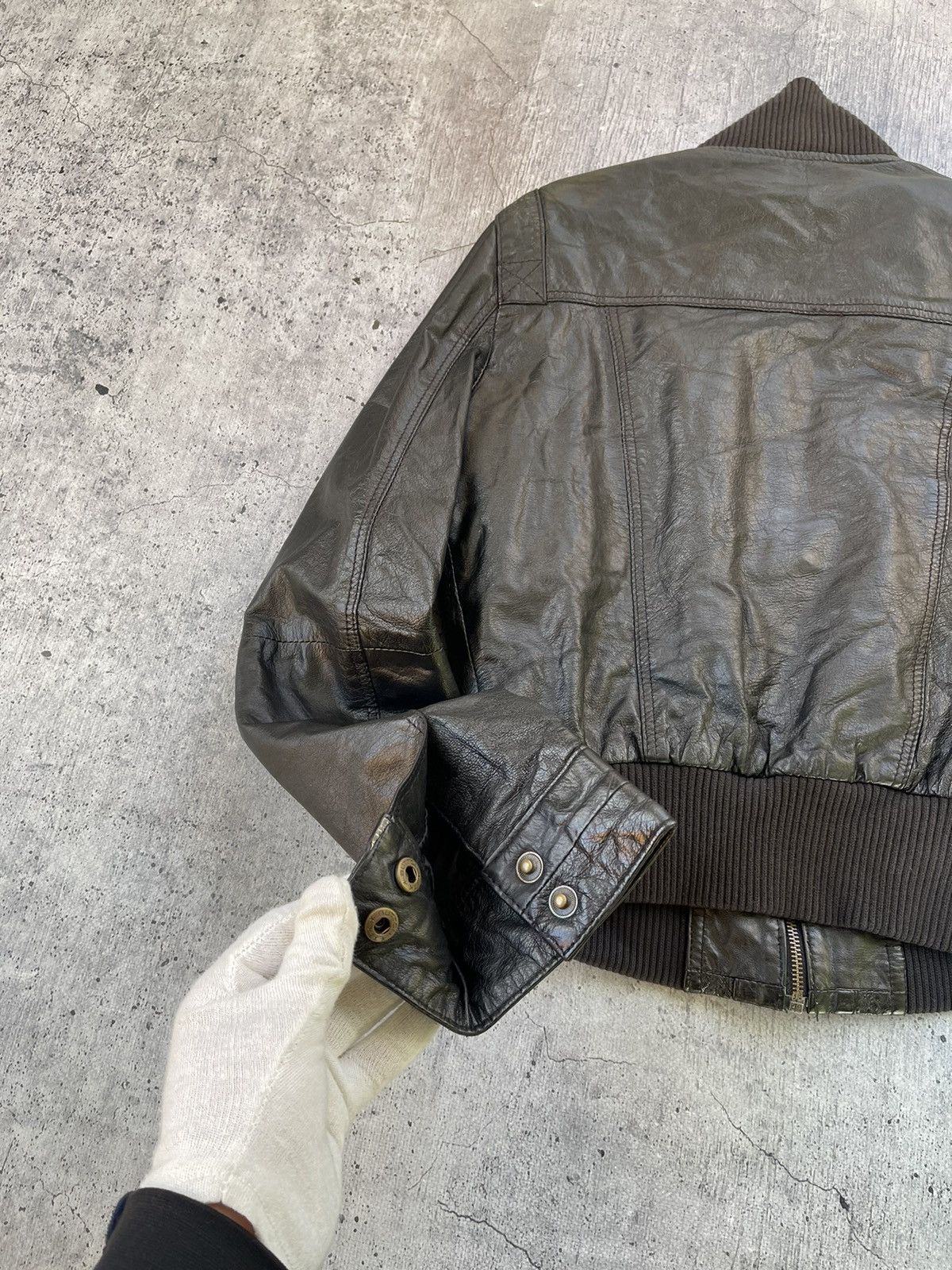 Vintage Moto Leather Jacket L Rock Punk Avant Garde radę