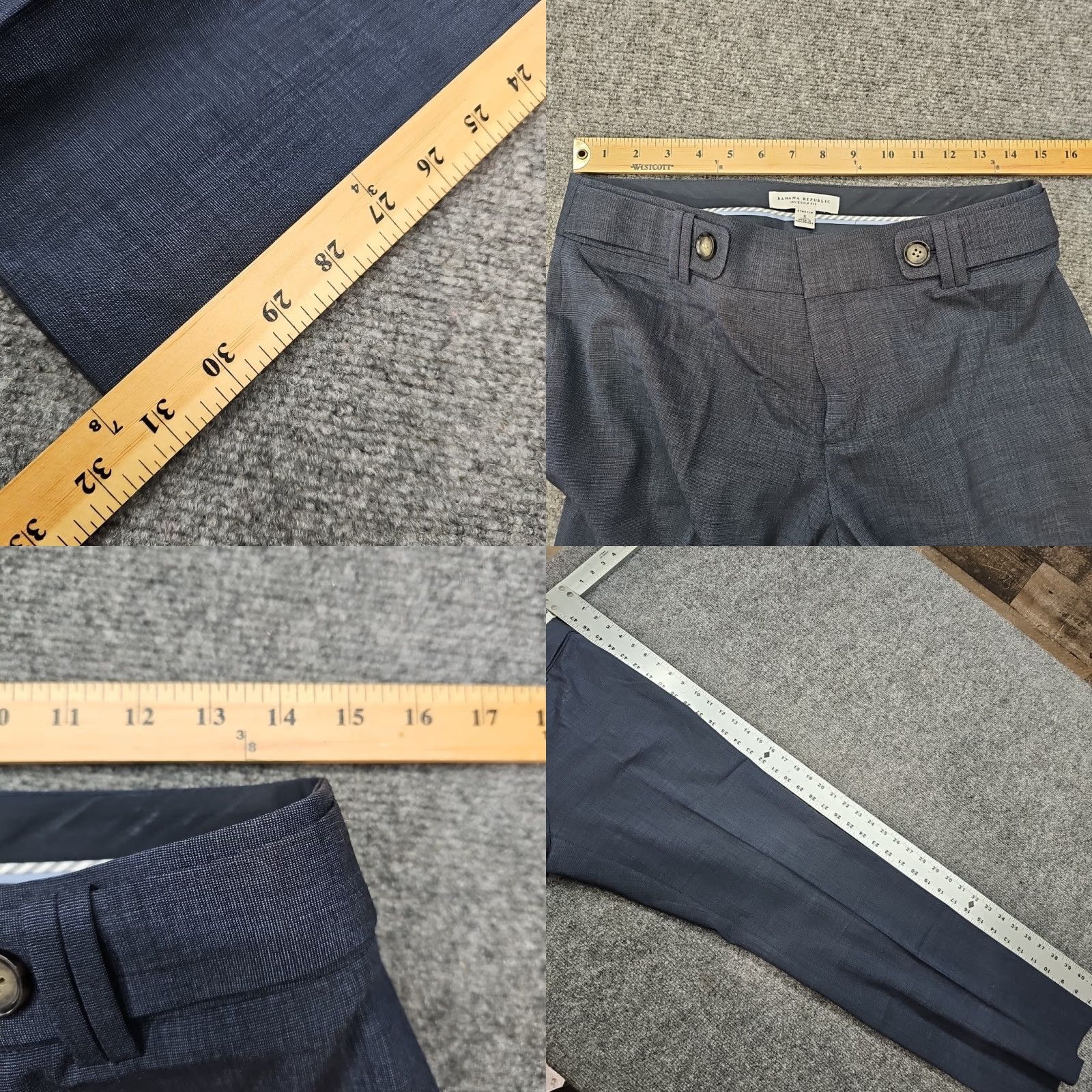 Banana Republic Banana Republic Pants Women 6 Jackson Fit Blue Dress Pants Stretch Fit Regular Straight 31in Inseam Cardio? Size 28" / US 6 / IT 42 - 8 Thumbnail