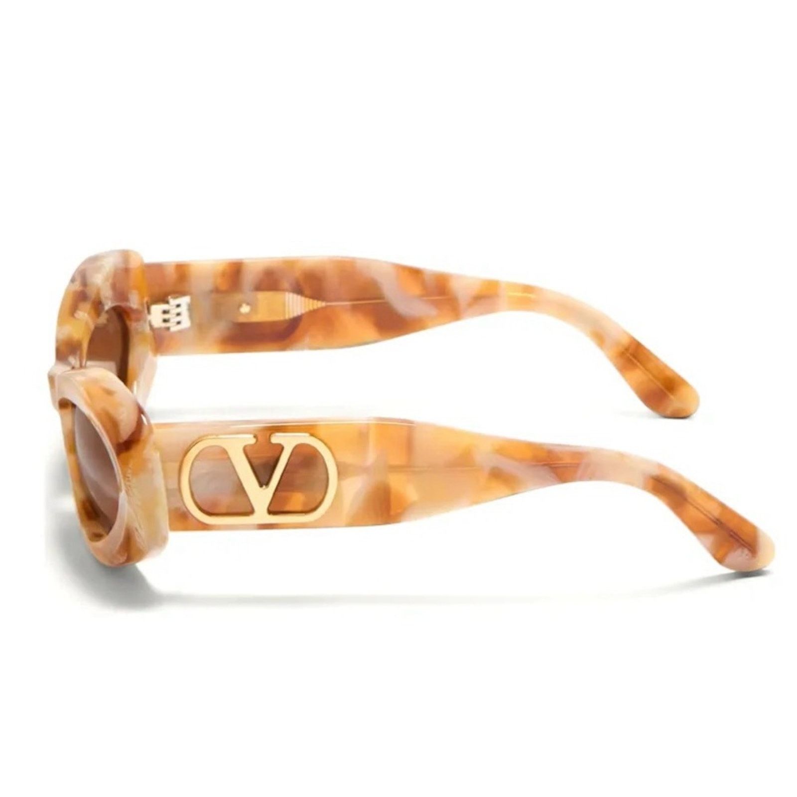 Valentino New! Valentino Women's Brown Oval Sunglasses, VLS 178D, $590 Size ONE SIZE - 8 Thumbnail