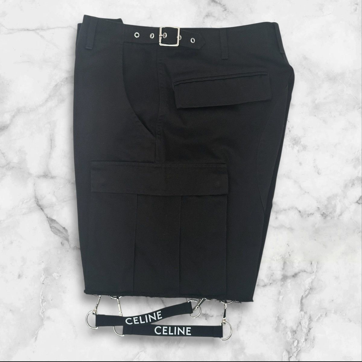 Celine Celine Homme Harness Cargo Shorts Size US 31 - 8 Thumbnail