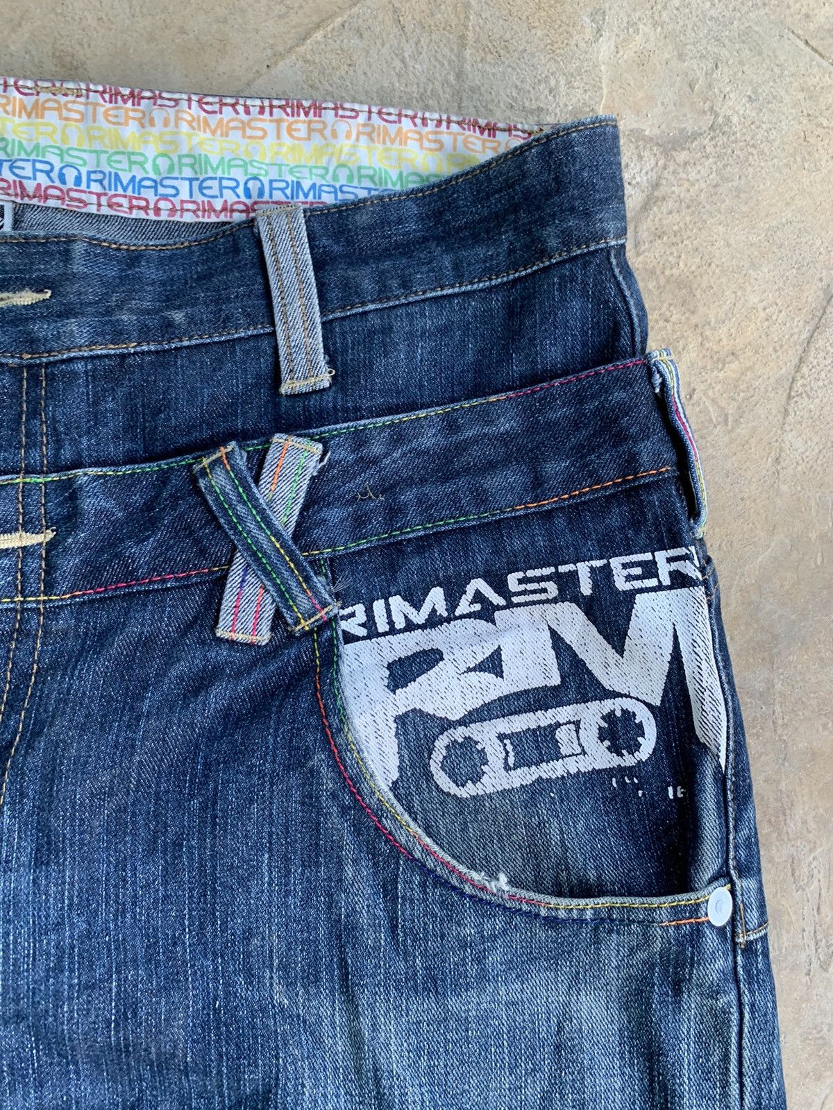 If Six Was Nine × Japanese Brand × Le Grande Bleu (L.G.B.) Rimaster Double Waist Distressed Denim Jeans Size US 34 / EU 50 - 7 Thumbnail