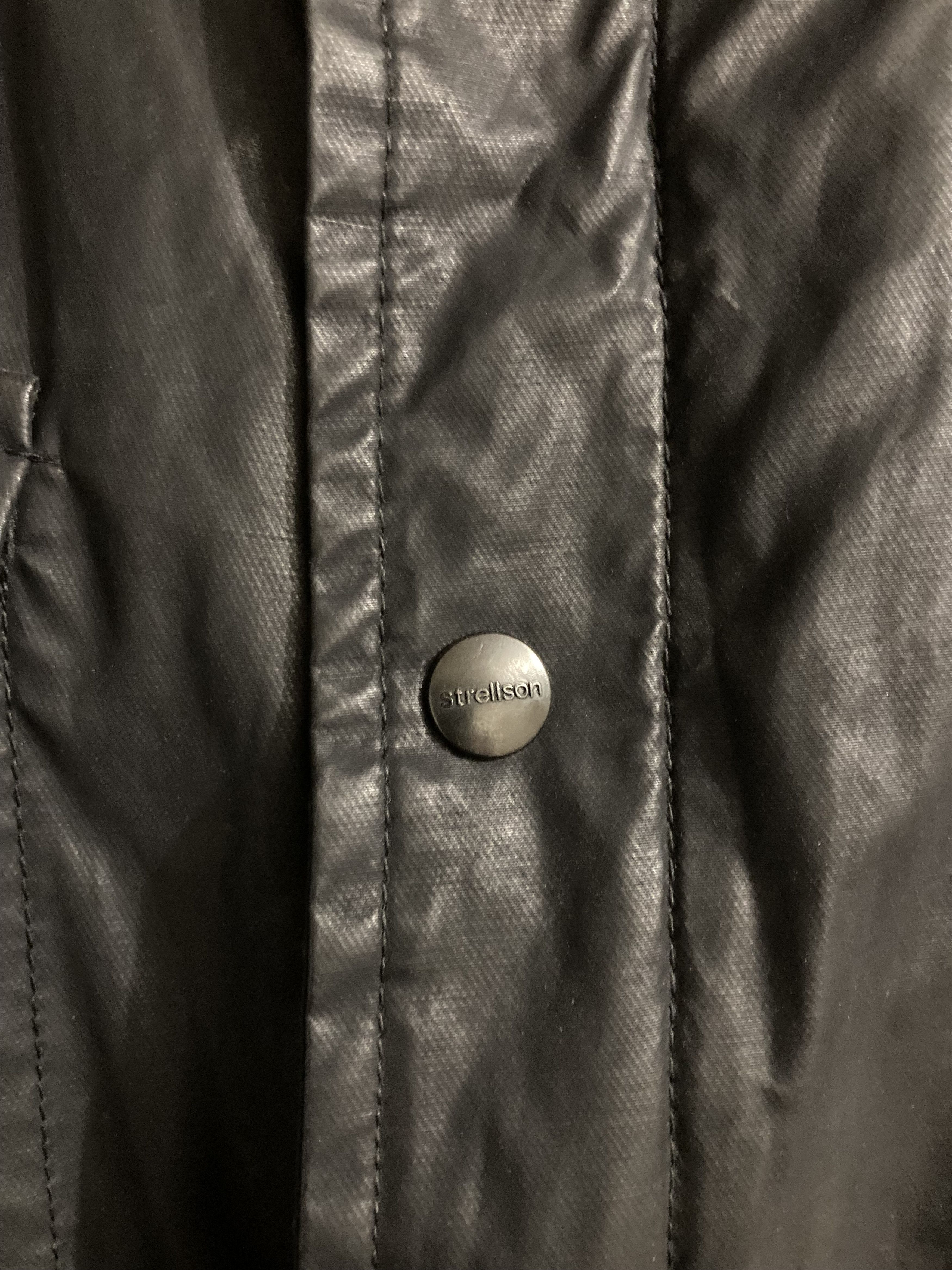 Strellson × Vintage STRELLSON Vintage Black Waxed Denim Light Jacket Size US L / EU 52-54 / 3 - 5 Thumbnail
