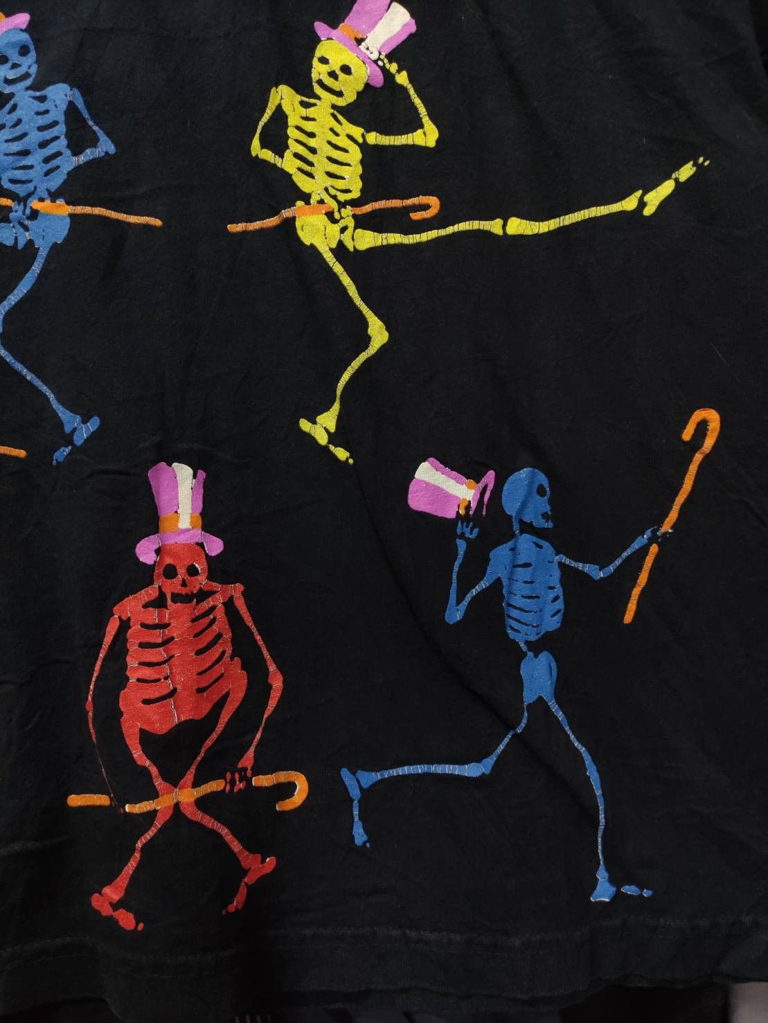 Grateful Dead × Online Ceramics Rare! Online Ceramics Dancing Skeleton Grateful Dead T-Shirt Size US M / EU 48-50 / 2 - 5 Thumbnail