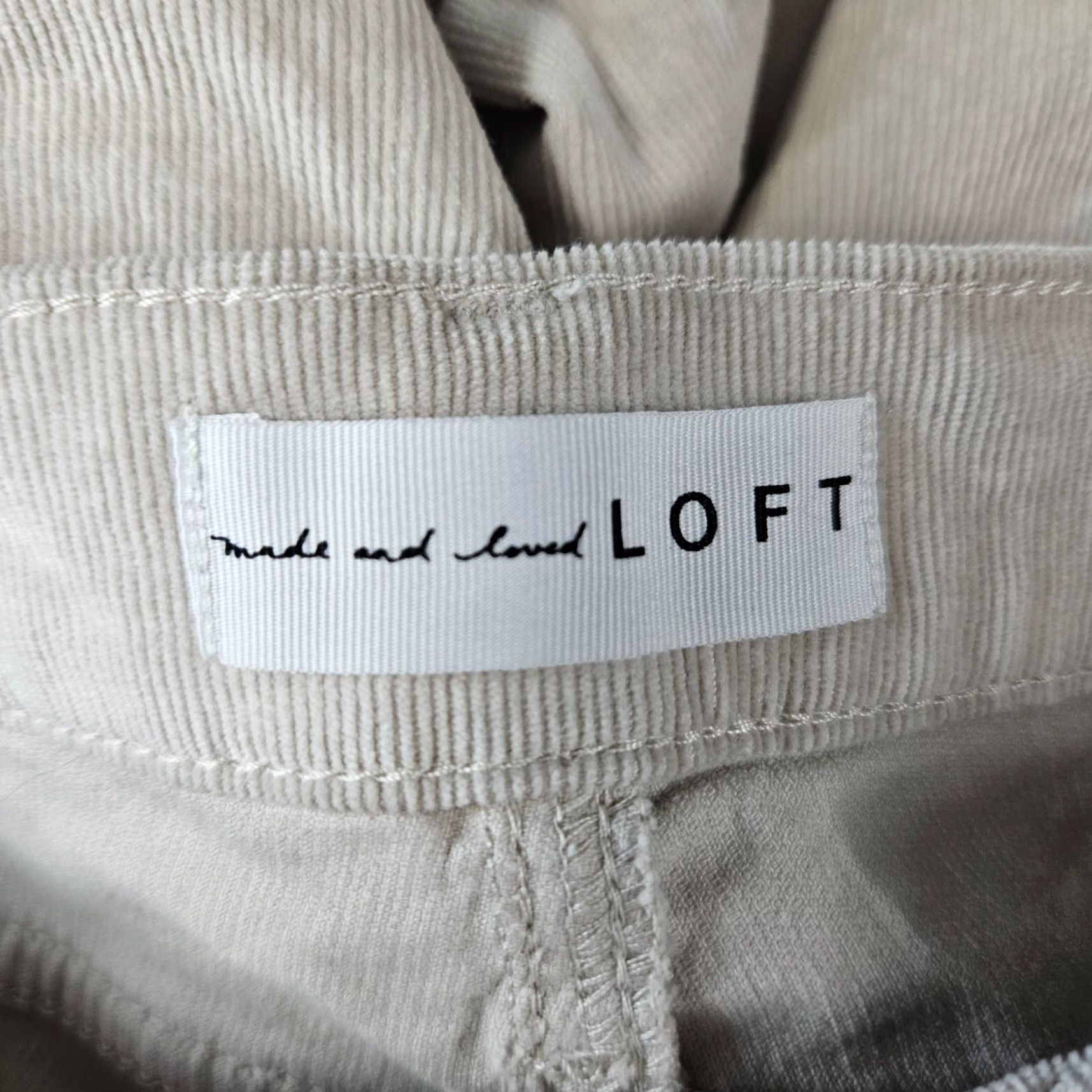 Loft Ann Taylor LOFT Womens High Waist Skinny Corduroy Pants Sz 2 Beige Size 26" / US 2 / IT 38 - 8 Thumbnail