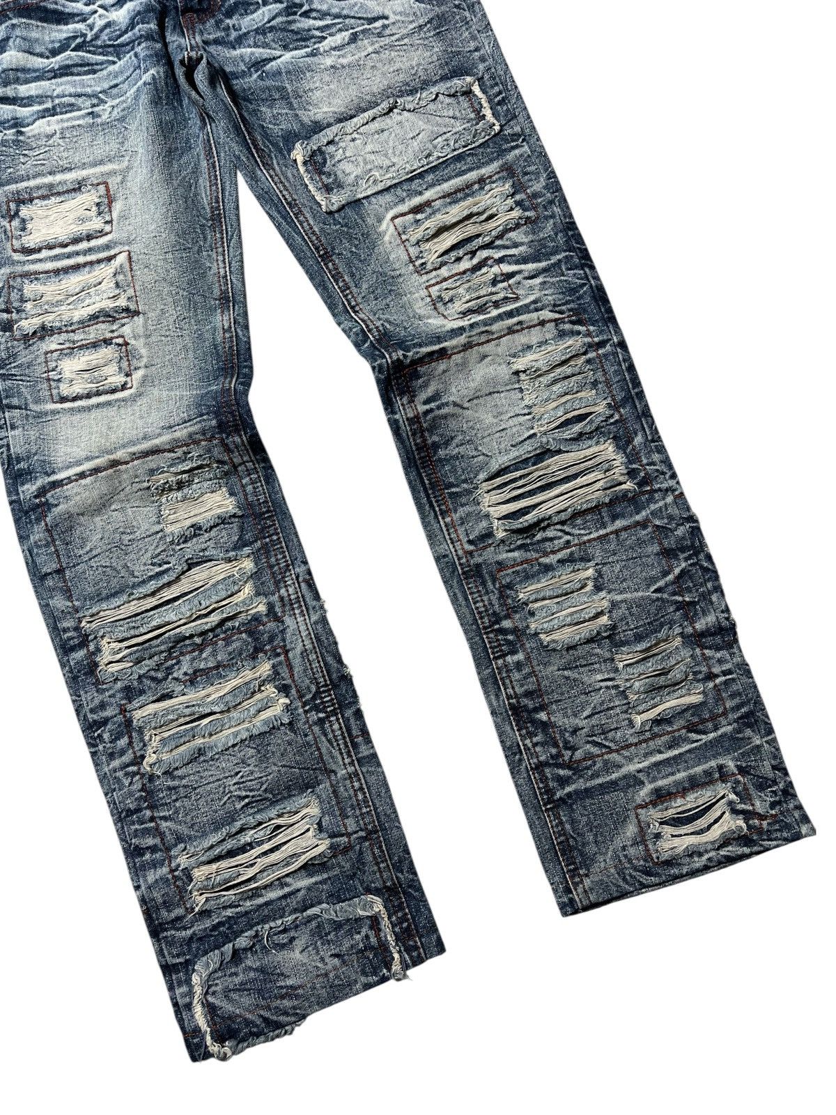Japanese Brand Vintage Lowbox Y2k Undercover Style Distressed Pants Size US 30 / EU 46 - 2 Thumbnail