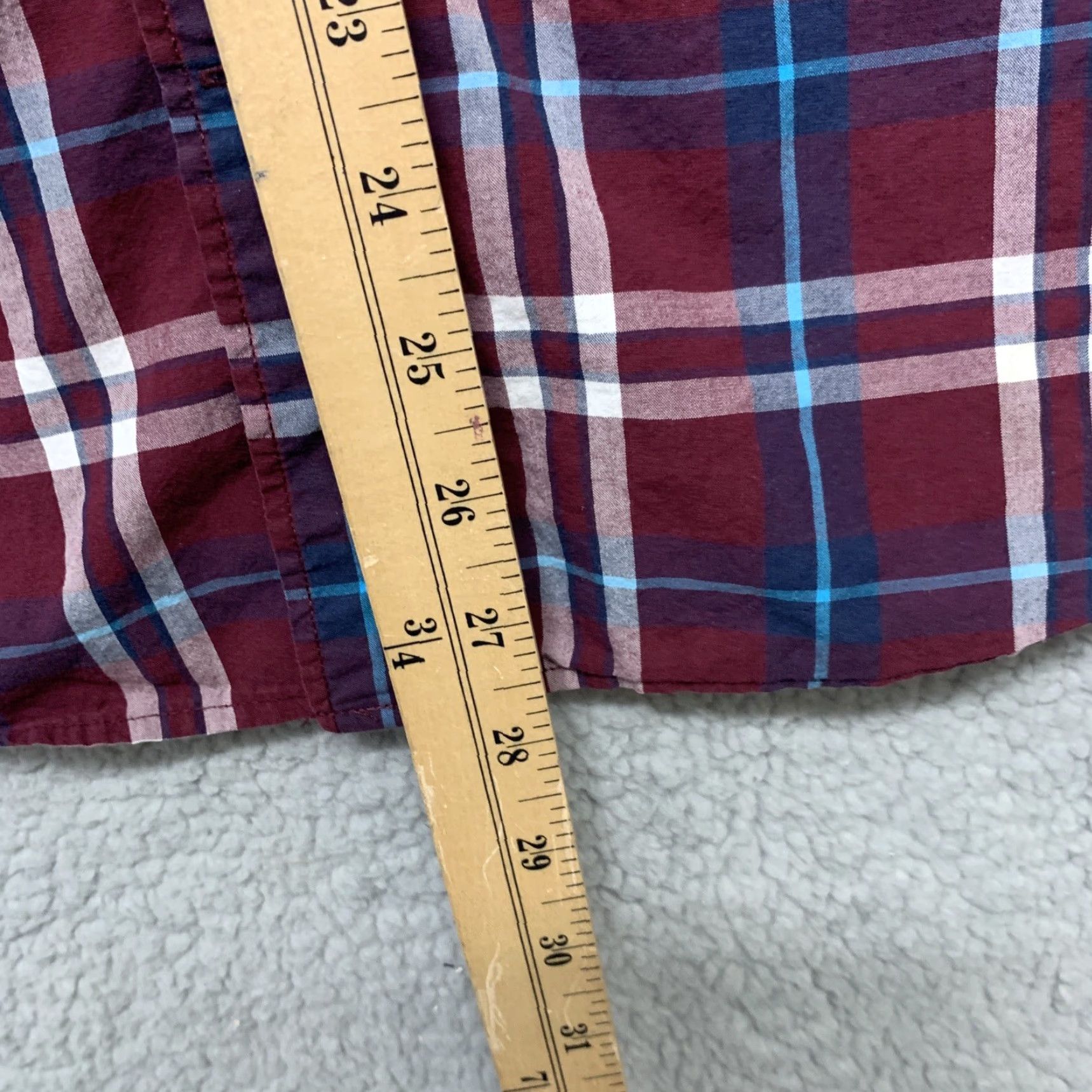 American Eagle Outfitters American Eagle Outfitters Shirt Men XLT Long Sleeve Button Red/White/Blue Plaid Mens Size US XL / EU 56 / 4 - 6 Thumbnail