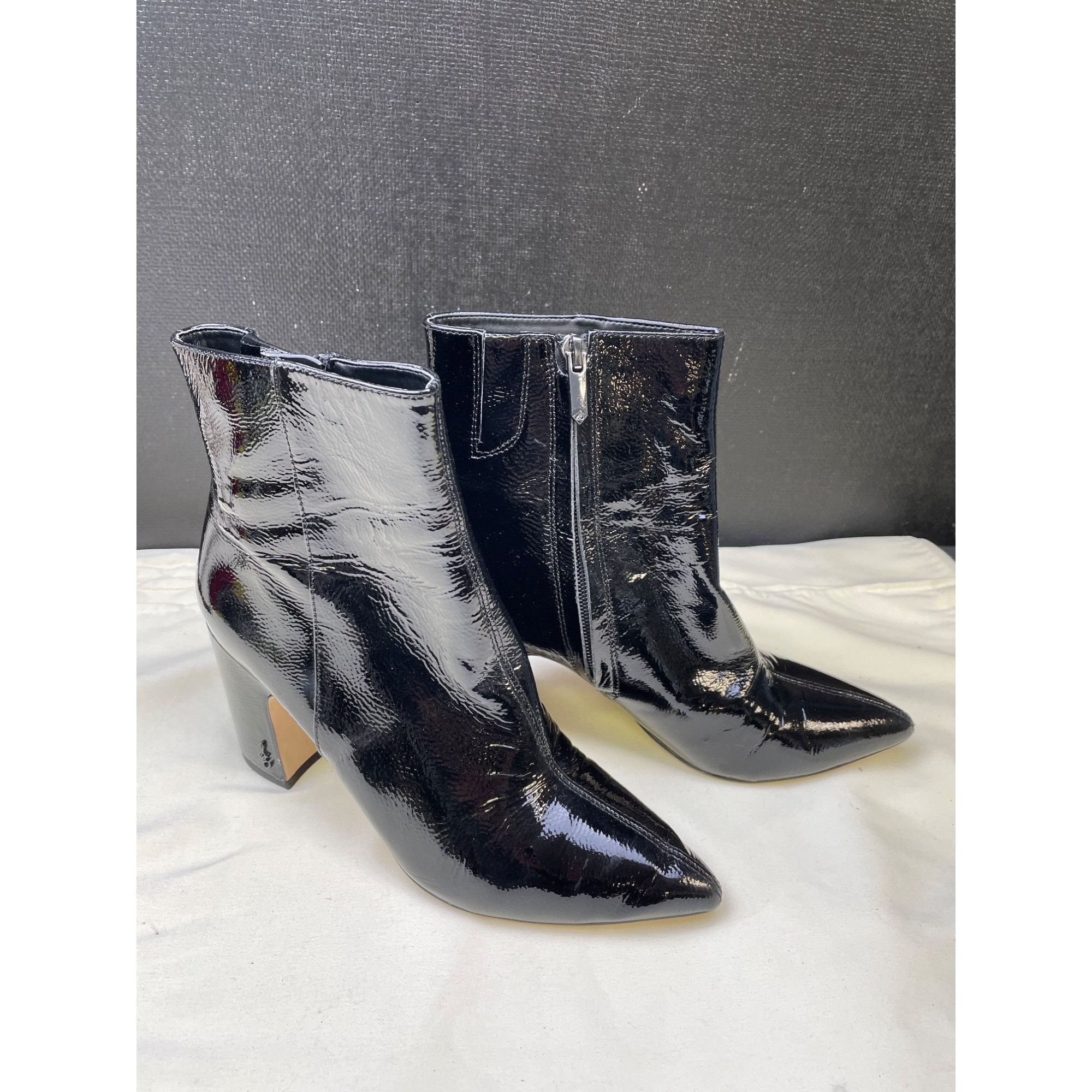 Sam Edelman Sam Edelman Womens Black Leather Ankle Boots Shoes Heels 3" Size US 7.5 / IT 37.5 - 2 Thumbnail