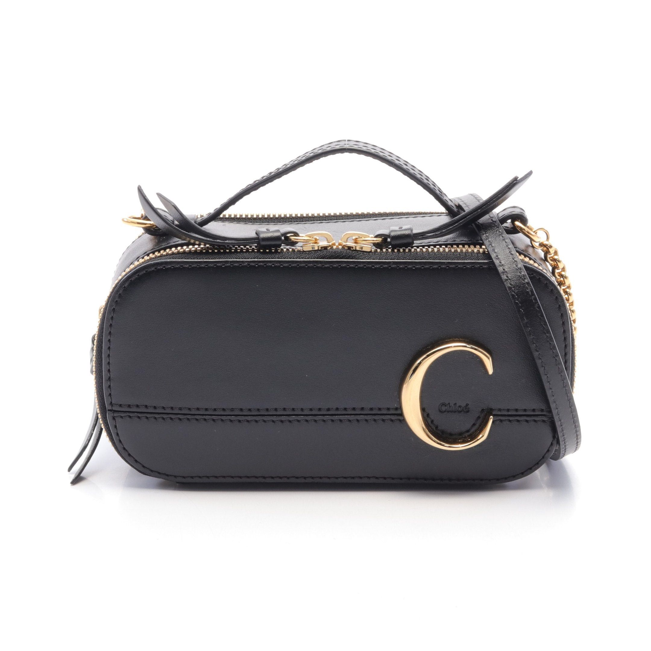 Chloe Chloe Chloe C Vanity Mini Bag Chain Shoulder Leather Black Size ONE SIZE - 1 Thumbnail