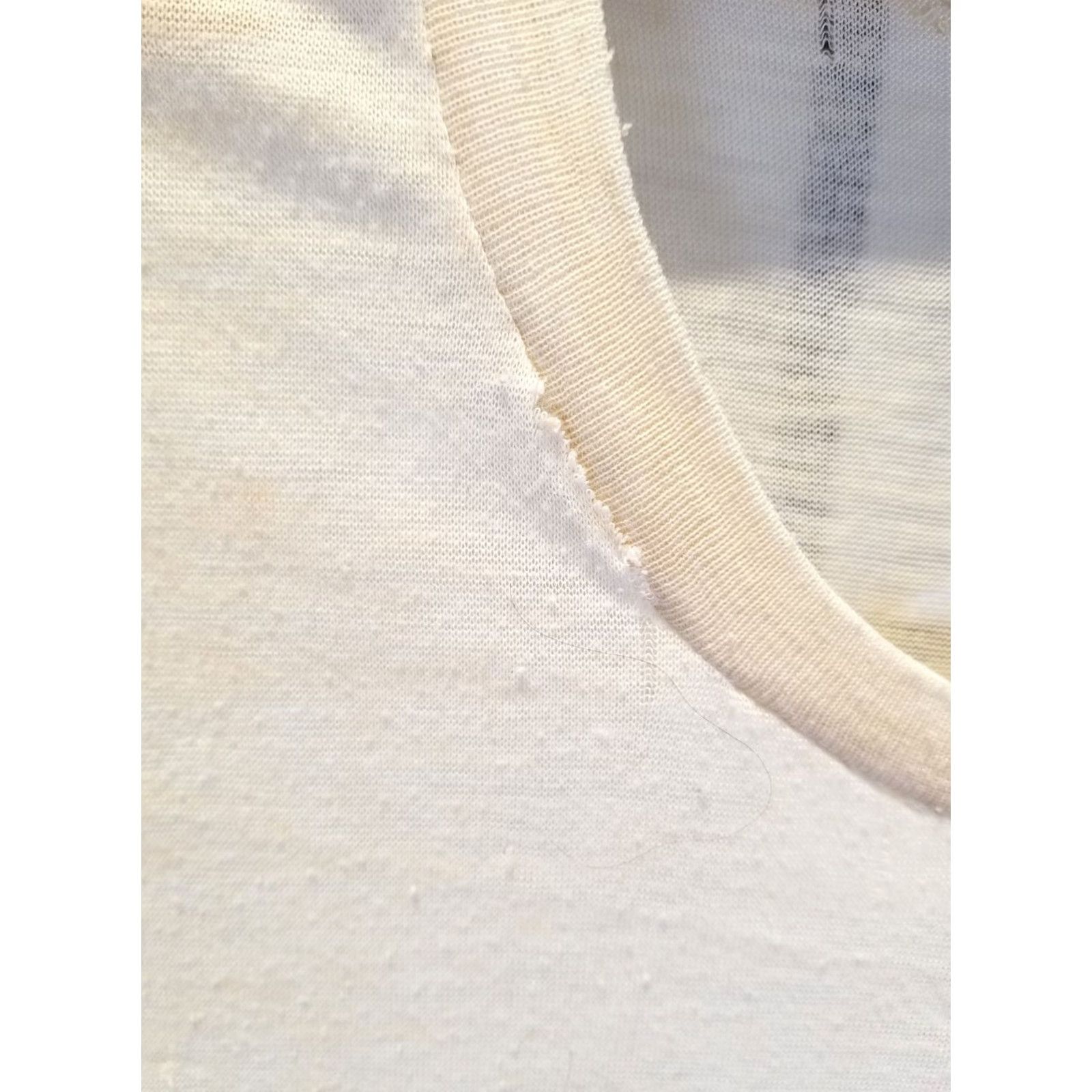 Vintage VINTAGE Unbranded WHITE Burn Out WIP SUPER PAPER THIN FADED T-SHIRT SZ M Shirt Mens Size US M / EU 48-50 / 2 - 4 Thumbnail