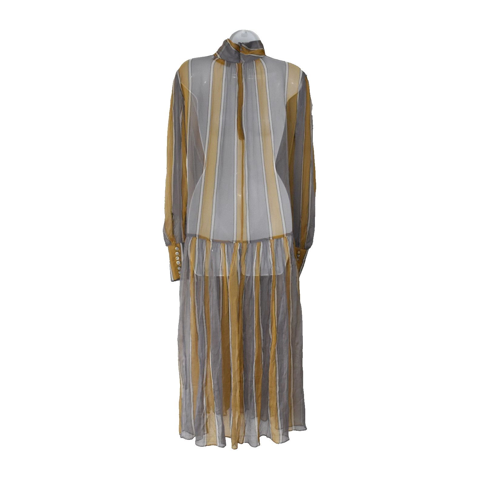 Zimmermann ZIMMERMANN Striped Silk Georgette Sabotage Midi Dress Sz 2 Size XS / US 0-2 / IT 36-38 - 3 Thumbnail