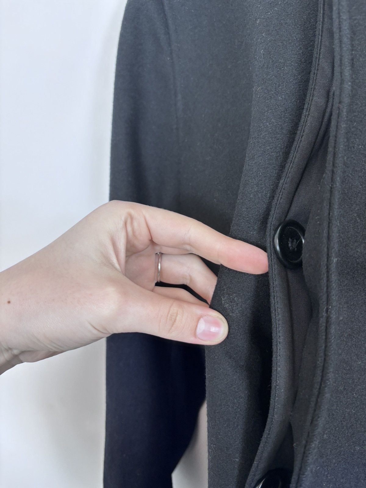 Reiss Reiss Men’s Black Wool Blend Stand Collar Coat Size US L / EU 52-54 / 3 - 12 Thumbnail