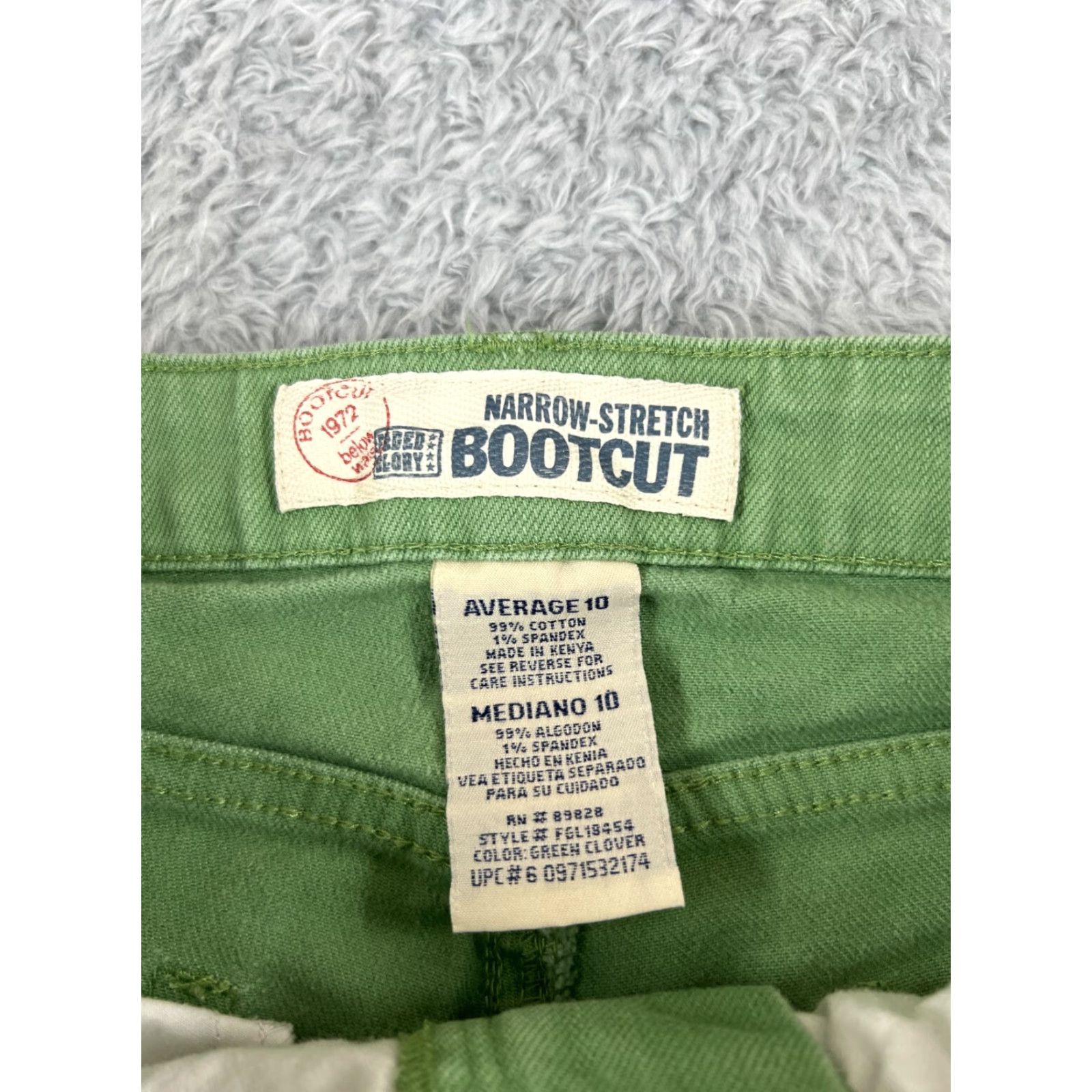 Faded Glory Faded Glory Jeans Women Bootcut Denim 29x29 Green Regular Mid Rise 29 Inseam 5-Pocket Zipper Cotton Blend Stretch Vintage Not Vintage Mens Womens Size 32" / US 10 / IT 46 - 6 Thumbnail