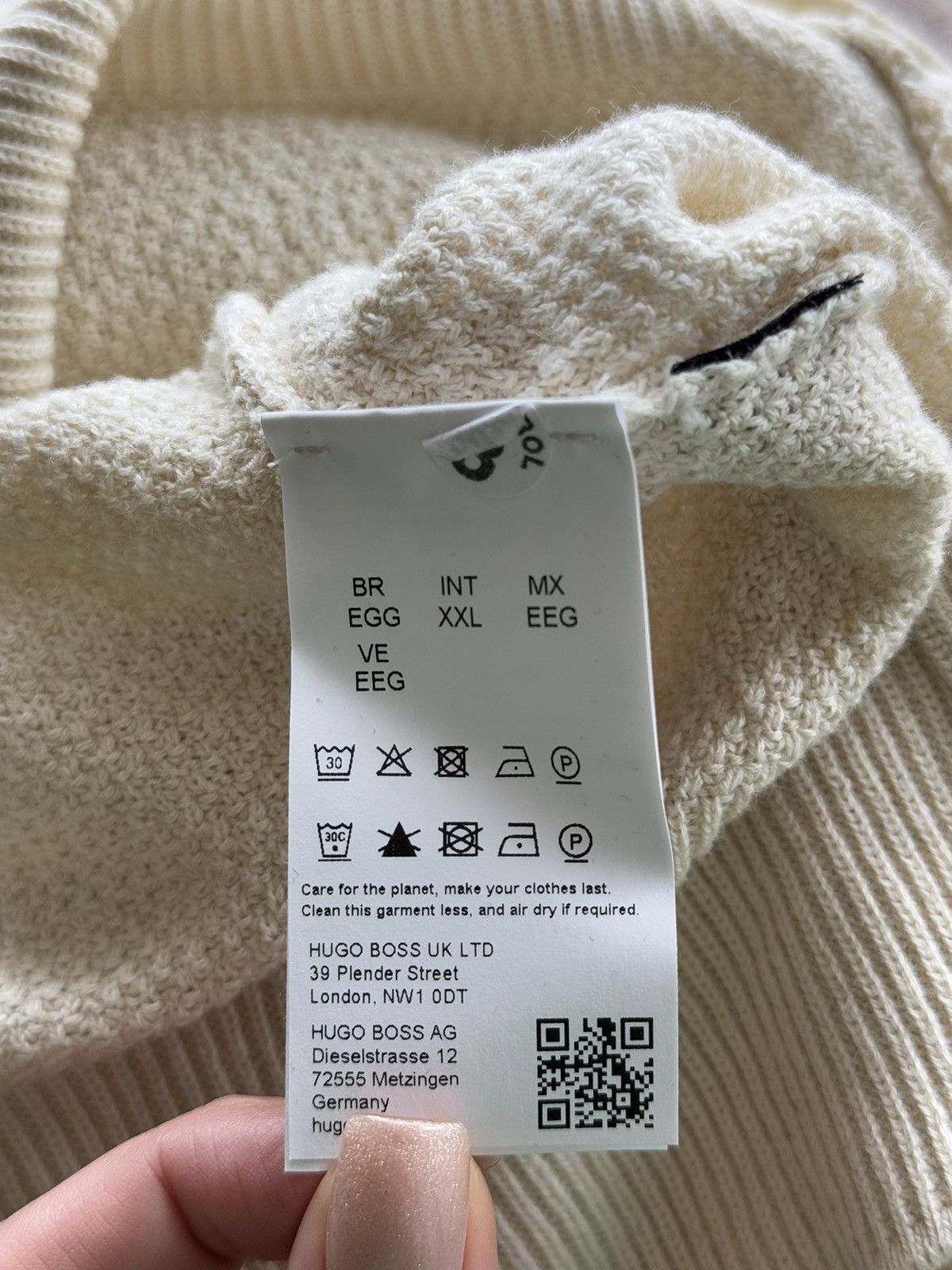 Designer × Hugo Boss Hugo Boss oldmoney style minimalist beige sweater Size US XXL / EU 58 / 5 - 5 Thumbnail