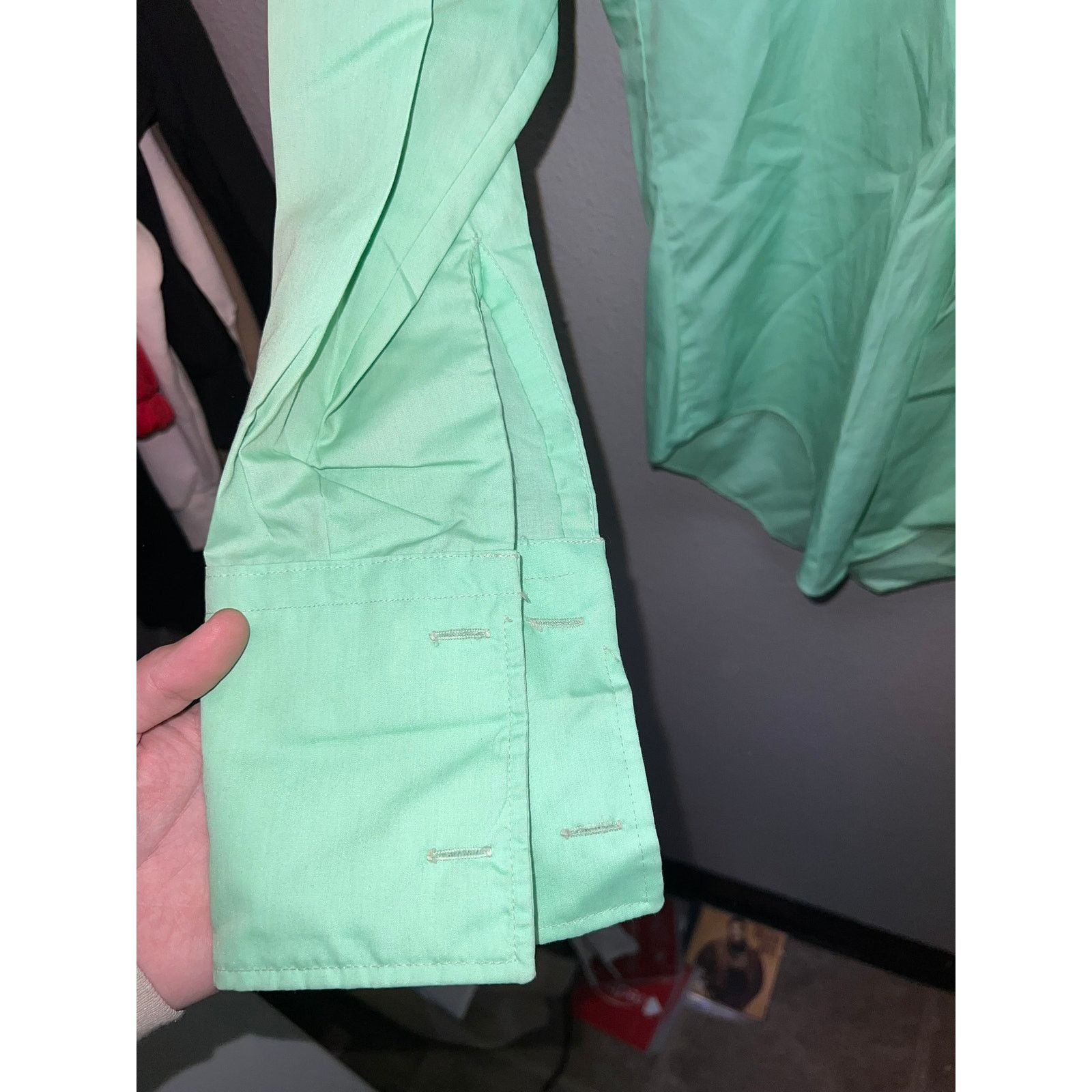 Vintage Vintage Brent Sanforized Button Up Shirt Dacron Green S Size US S / EU 44-46 / 1 - 5 Thumbnail