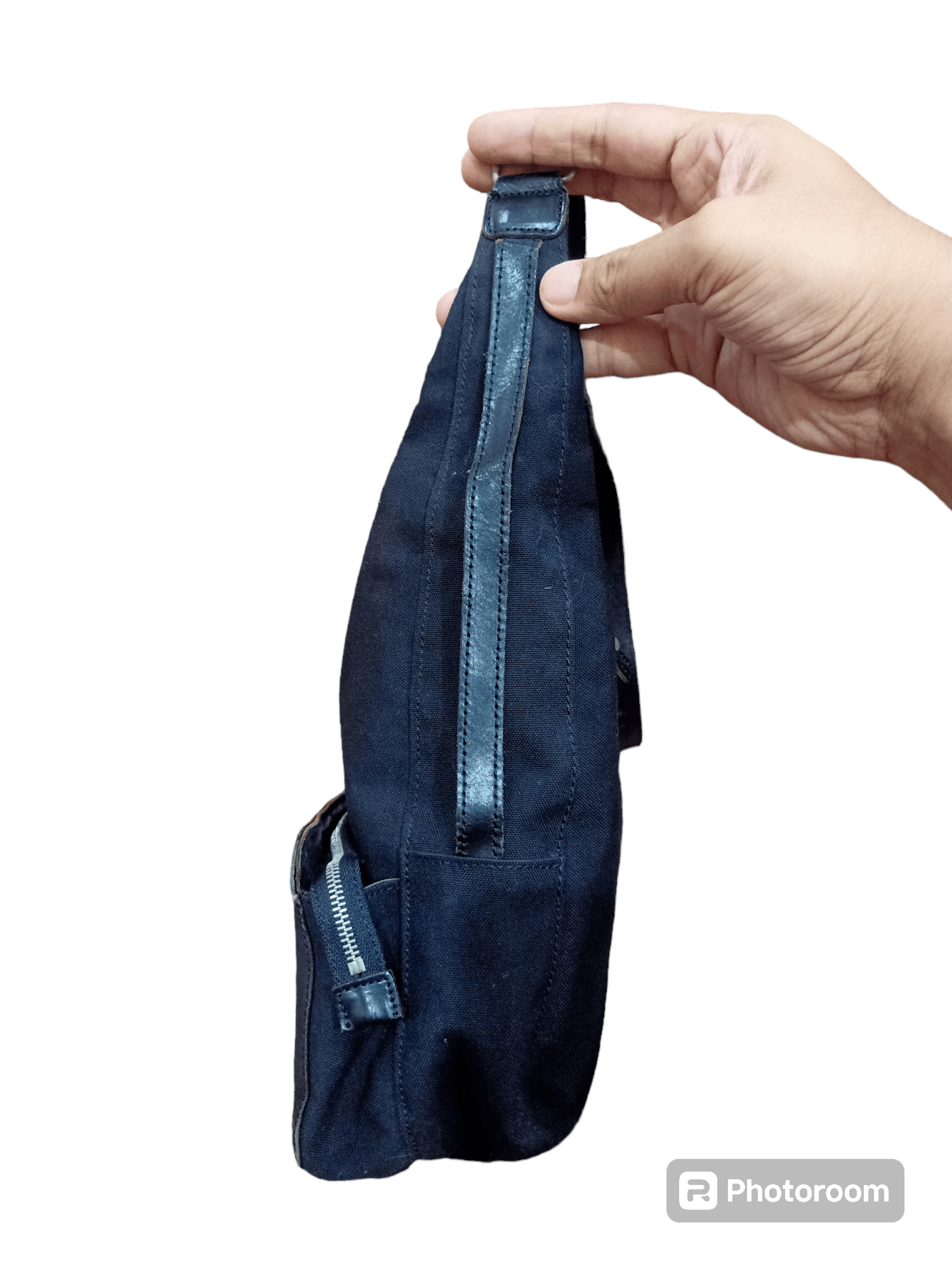 Y's × Yohji Yamamoto Y'saccs Leather Canvas Sling Bag Size ONE SIZE - 8 Thumbnail