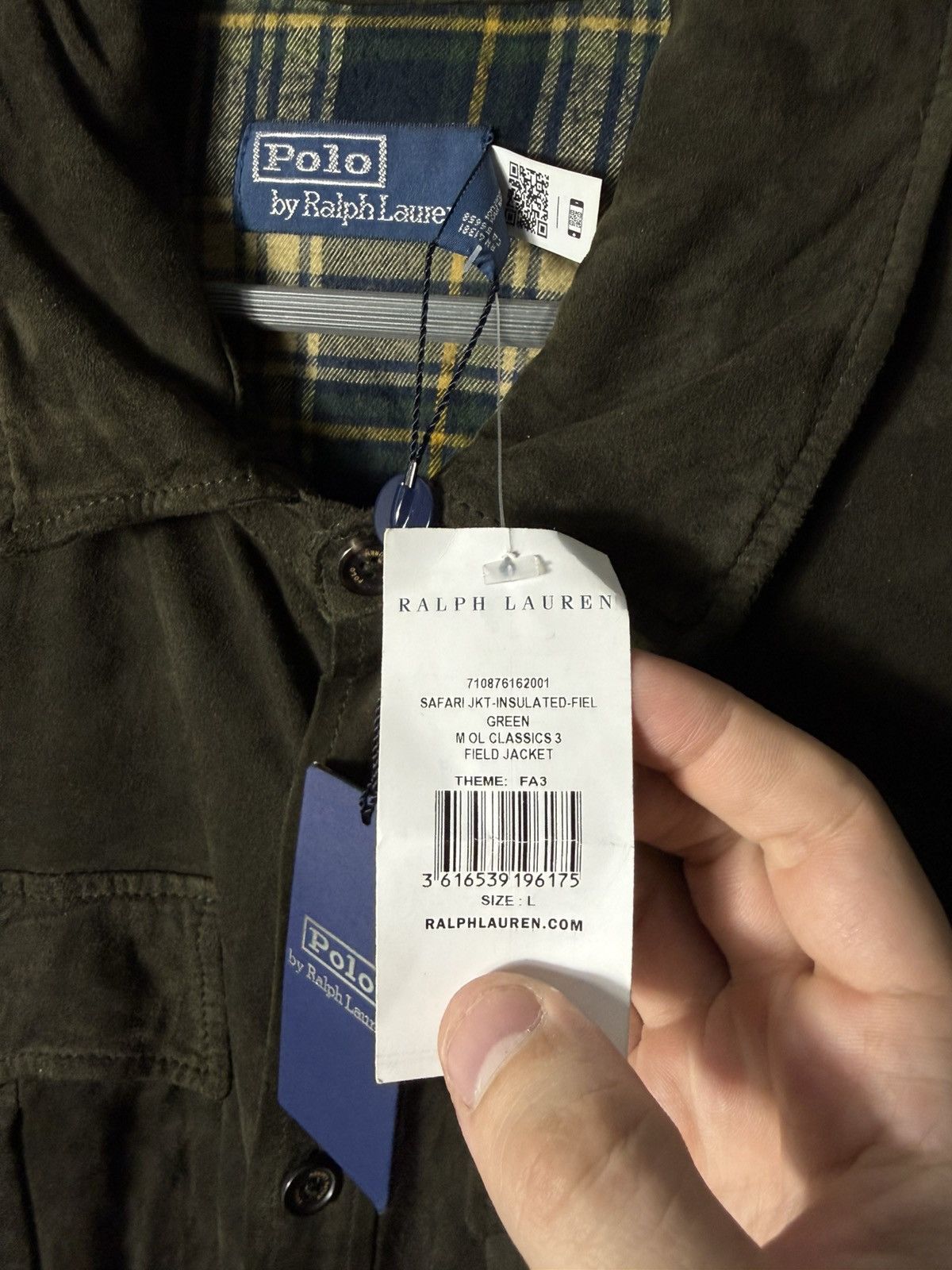 Polo Ralph Lauren Ralph Lauren Suede Utility Jacket Green Goat Leather Field L Size US L / EU 52-54 / 3 - 12 Thumbnail