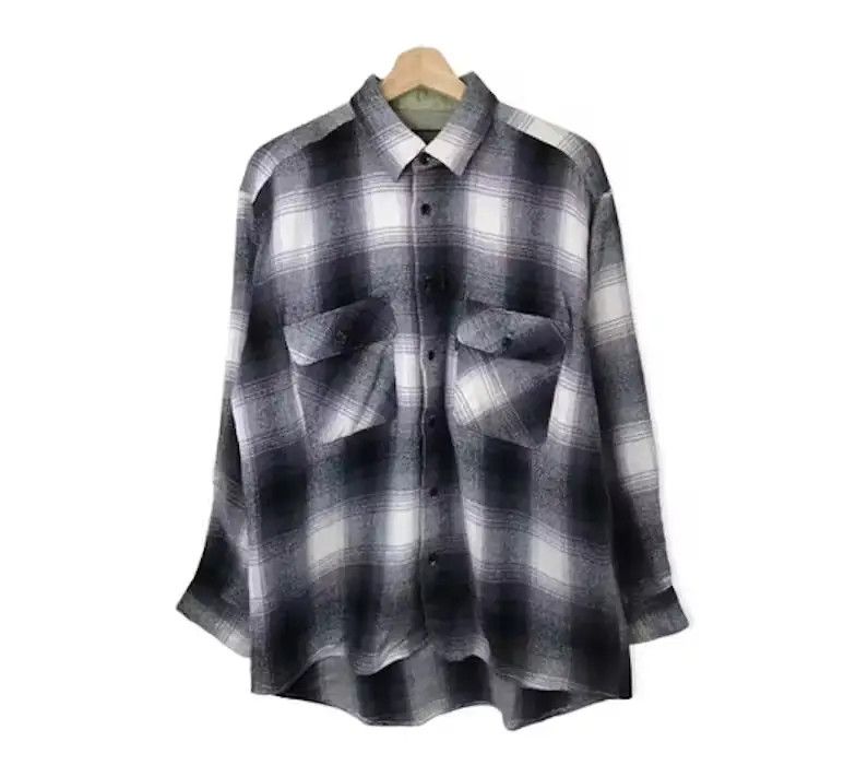 Vintage Bayleaf Plaid Tartan Flannel Shirt Button Up Size US M / EU 48-50 / 2 - 1 Thumbnail
