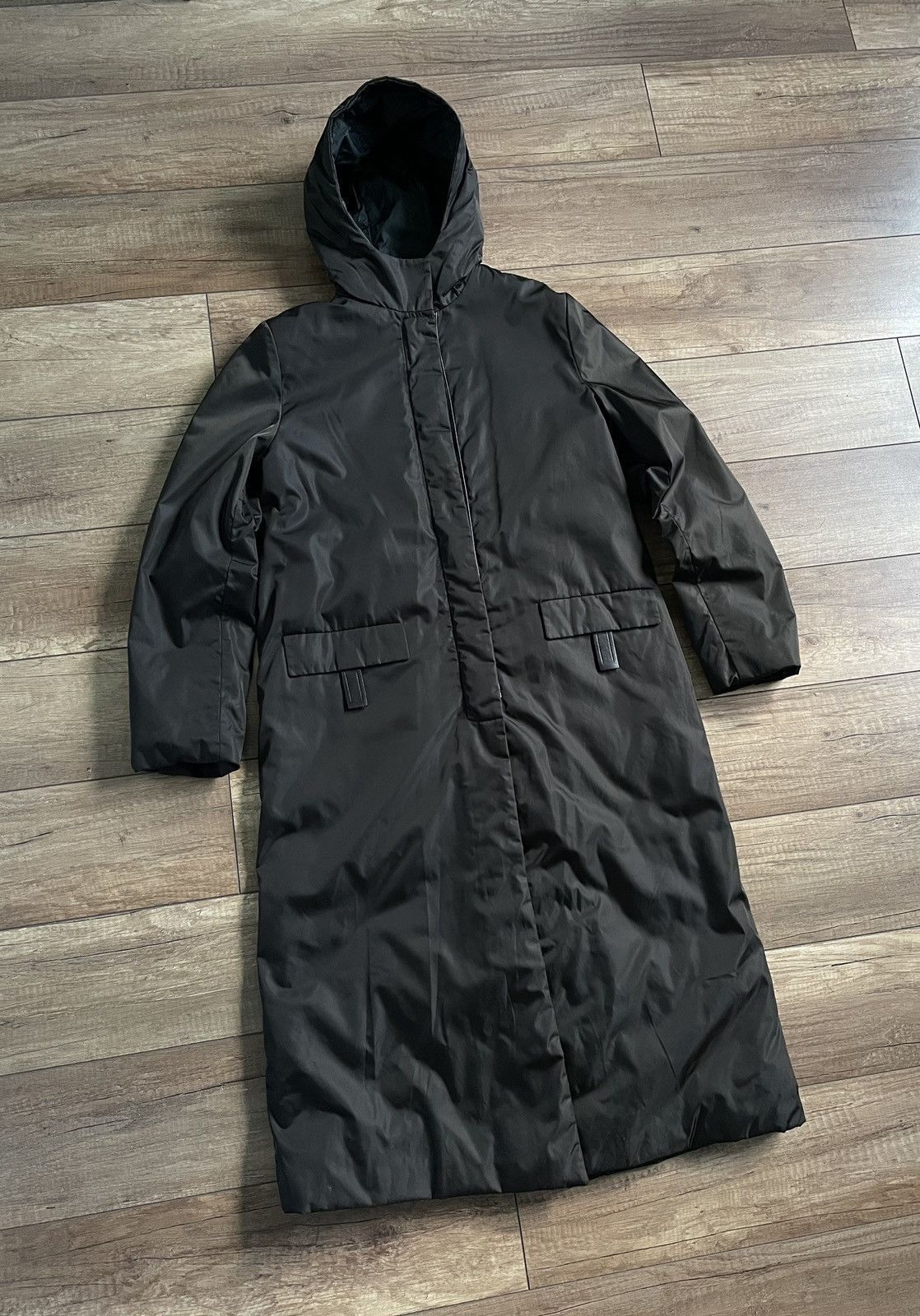 Prada RARE Prada Black Tag Long Nylon Hooded Jacket Parka Coat Size M / US 6-8 / IT 42-44 - 5 Thumbnail