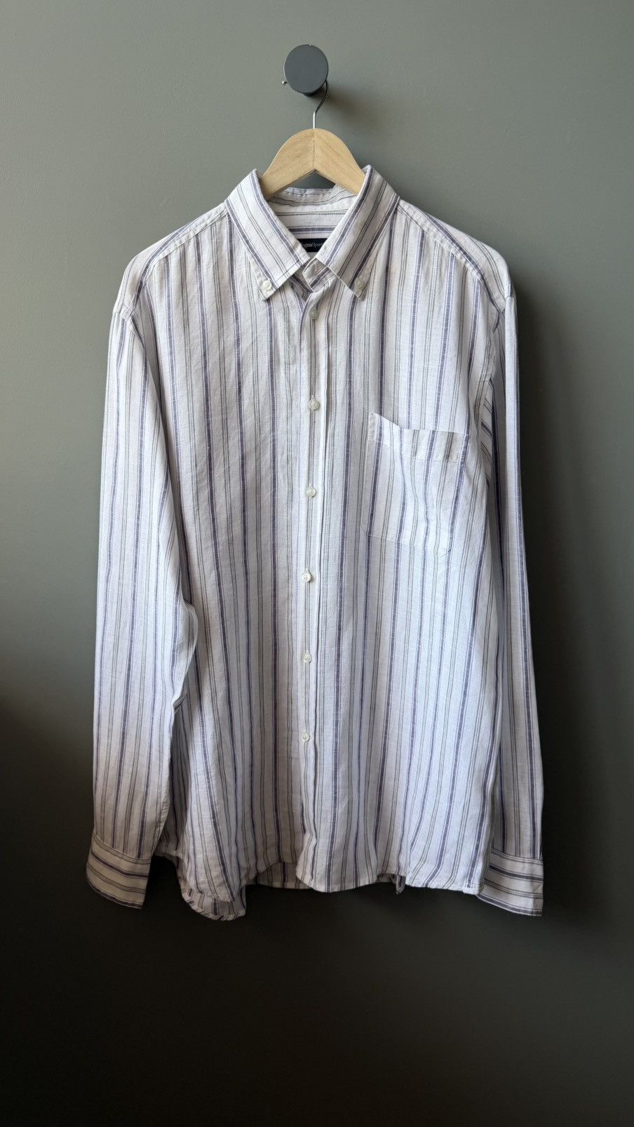 Ermenegildo Zegna Ermenegildo Zegna Sport Striped Linen Shirt Size XL Size US XL / EU 56 / 4 - 1 Thumbnail