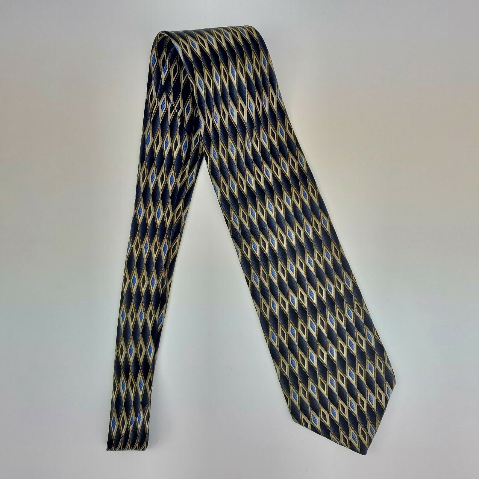 Van Heusen Van Heusen Blue Geometric Silk Tie Classic Size ONE SIZE - 6 Thumbnail