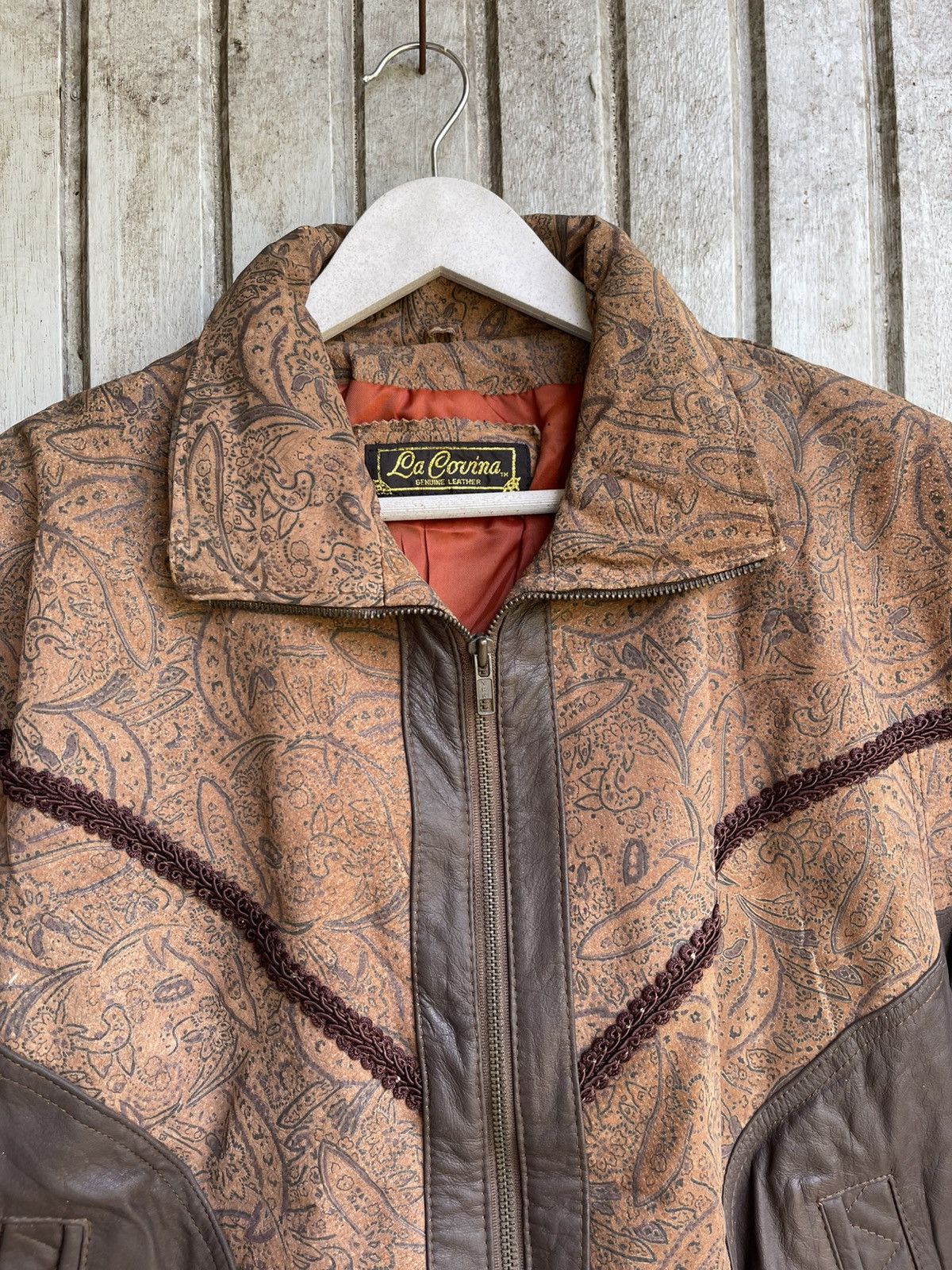 Japanese Brand Art leather jacket la covina paisley Size L / US 10 / IT 46 - 4 Thumbnail